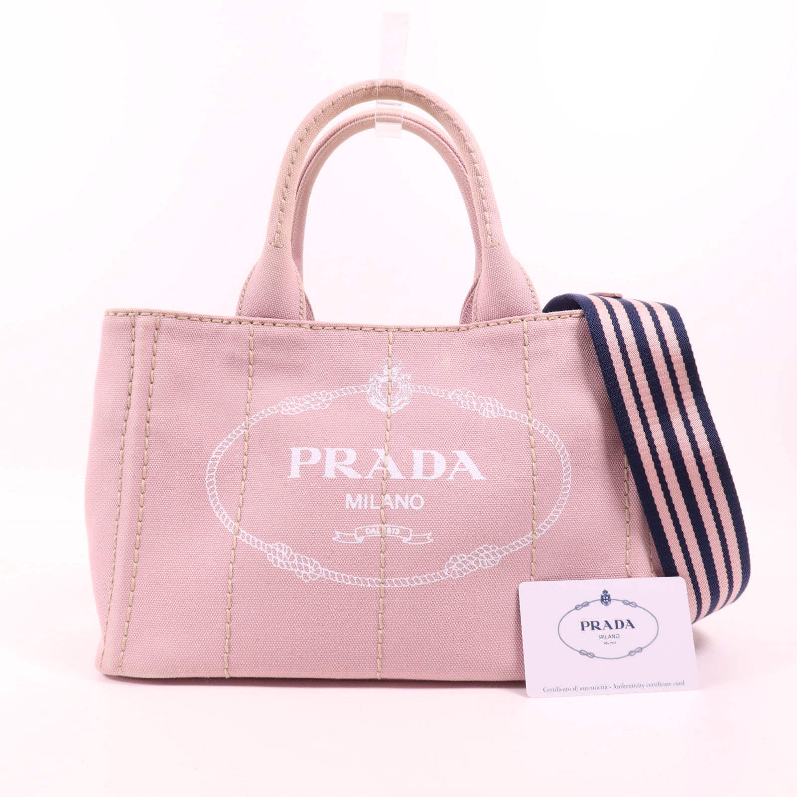 PRADA 帆布2 Way Shoulder Bag金扣手挽肩背兩用袋