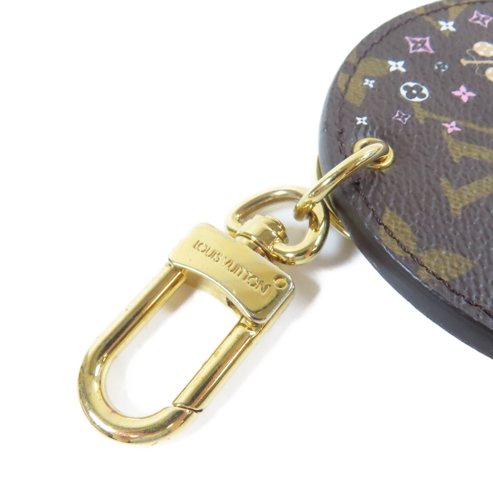 LOUIS VUITTON Monogram Bag Charm And Key Holder金扣掛飾/鎖匙扣啡色/藍色
