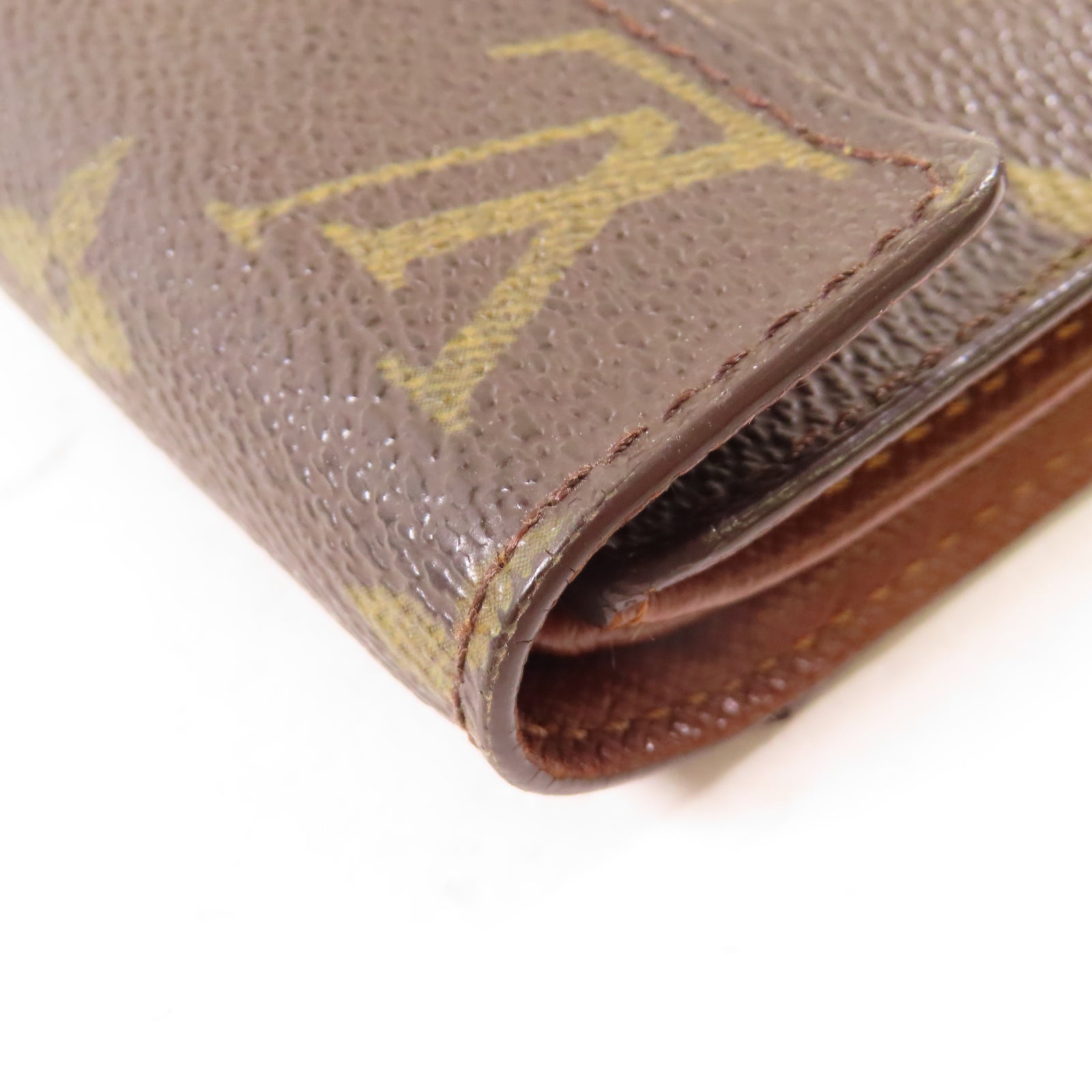 LOUIS VUITTON 【激減優惠】Monogram Short Wallet金扣錢包啡色