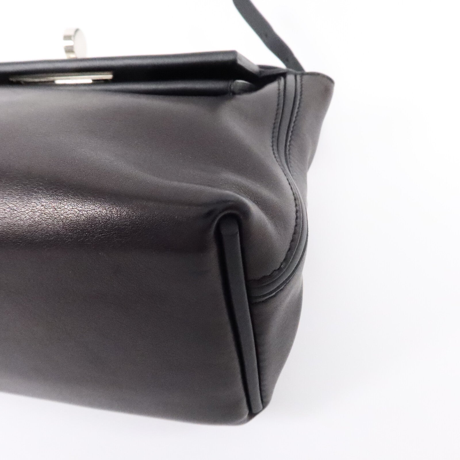 HERMES Volupto皮革24/24 Mini手挽肩背兩用袋Noir