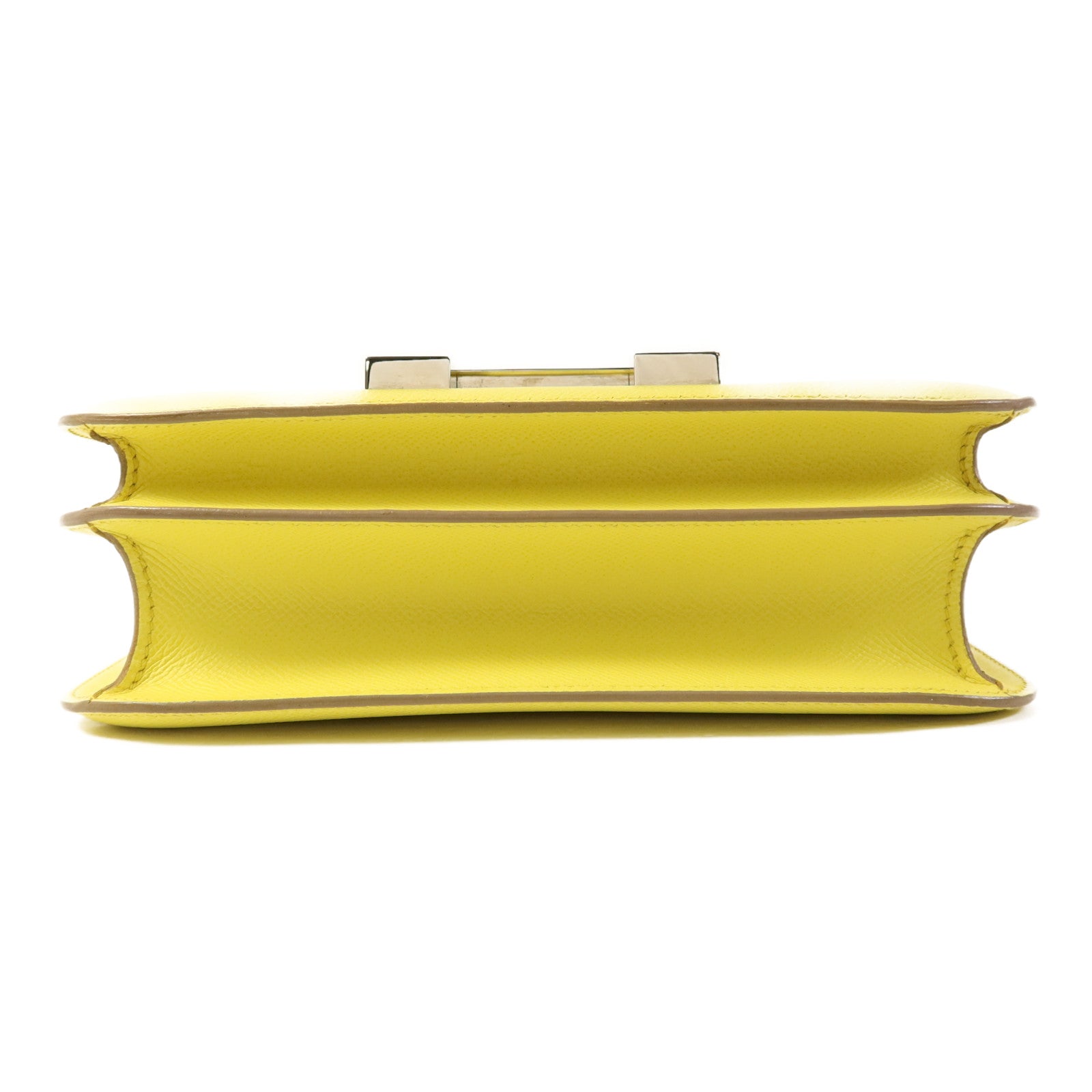 HERMES Epsom皮革Constance 24銀扣肩背袋Lime