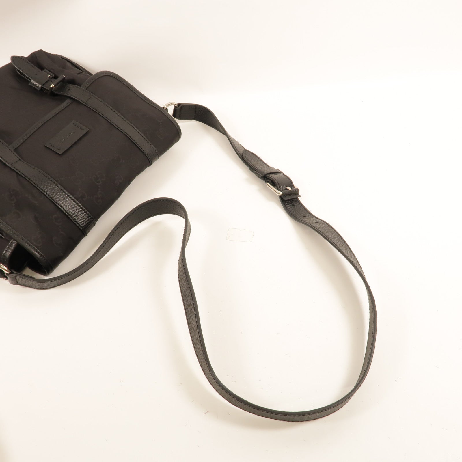 GUCCI 尼龍/牛皮皮革GG Nylon Messenger Bag肩背袋