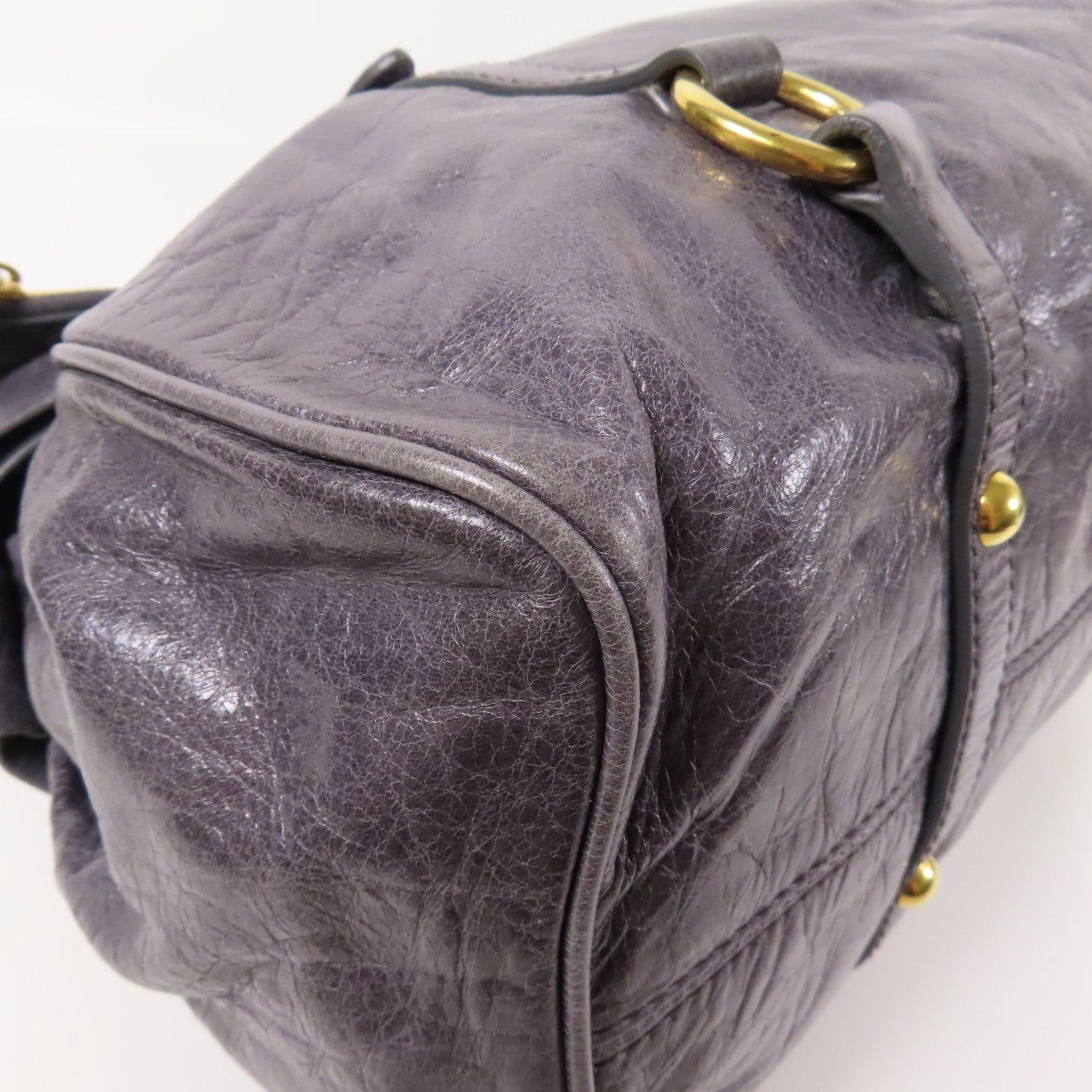 Miu Miu 牛皮皮革Shoulder Bag金扣肩背袋