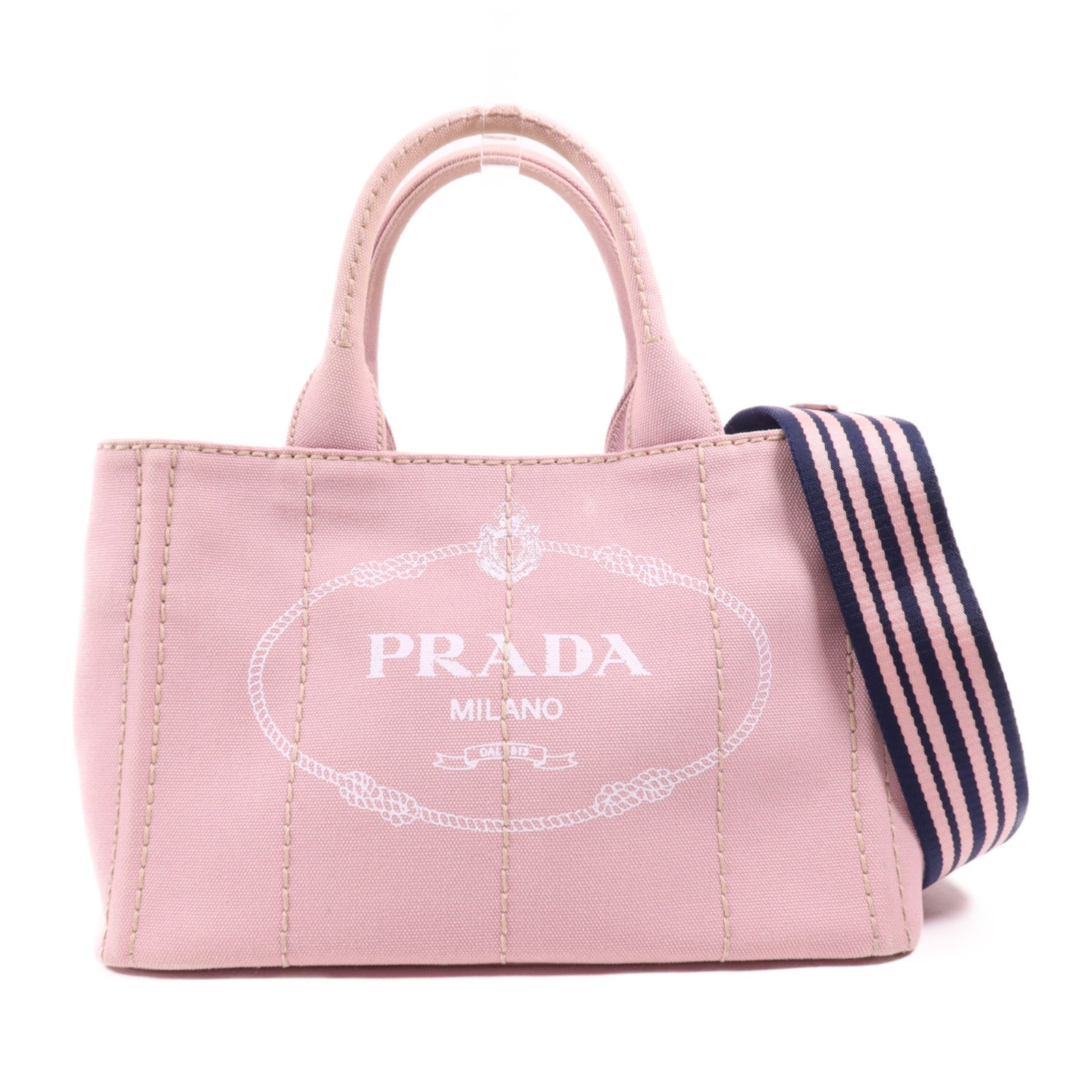 PRADA 帆布2 Way Shoulder Bag金扣手挽肩背兩用袋