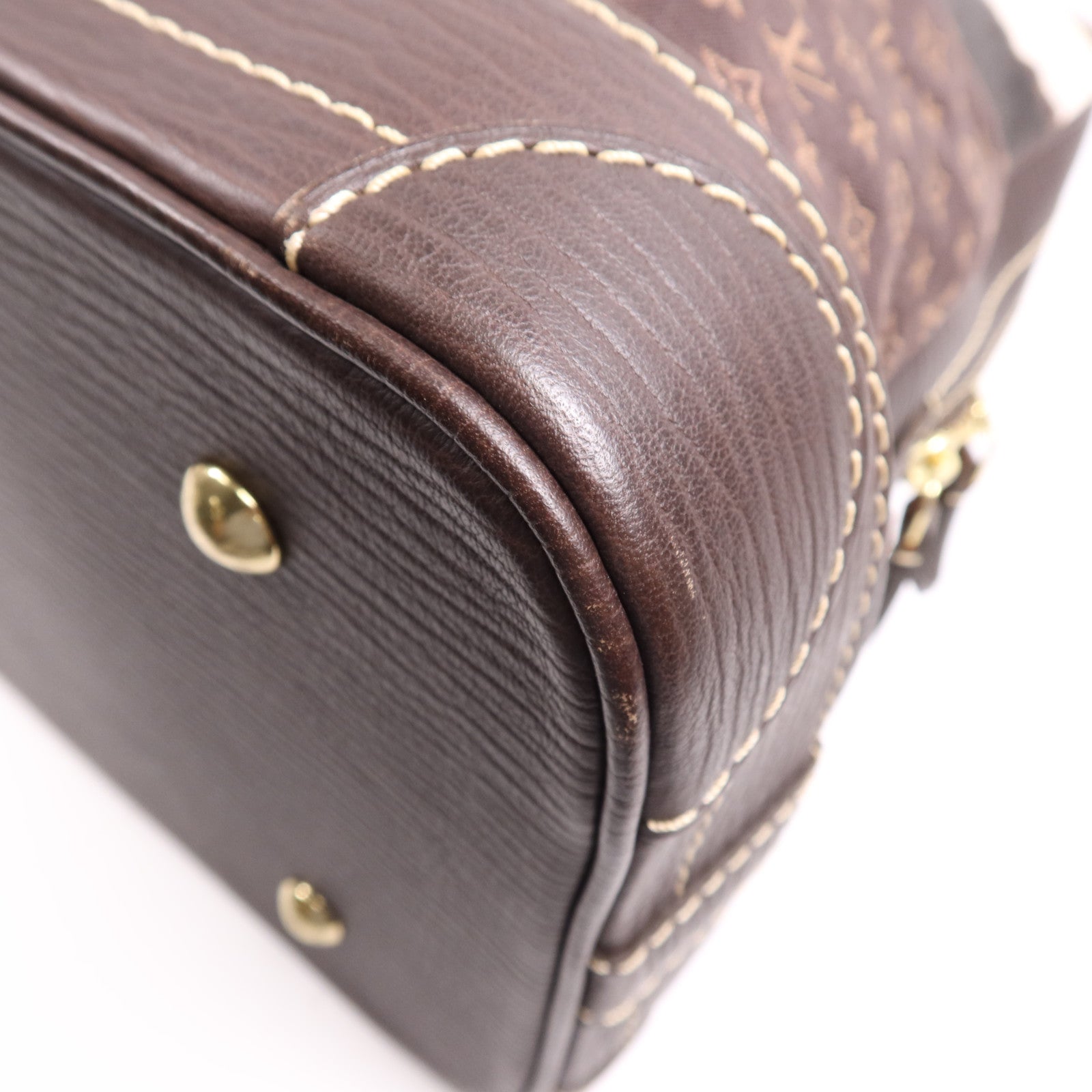 LOUIS VUITTON Monogram Mini Lin Isfahan 金扣手挽袋