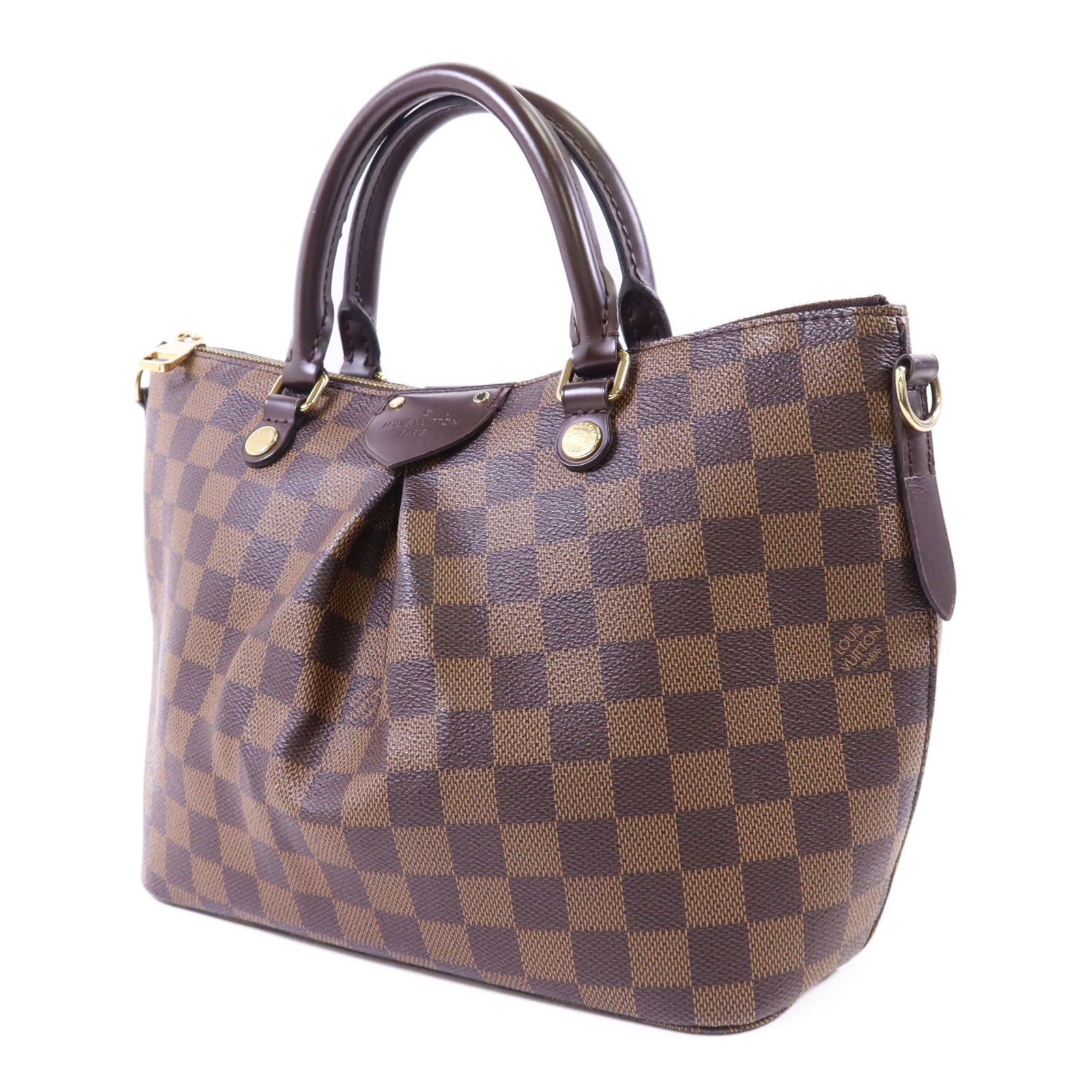 LOUIS VUITTON Damier Siena PM金扣手挽肩背兩用袋