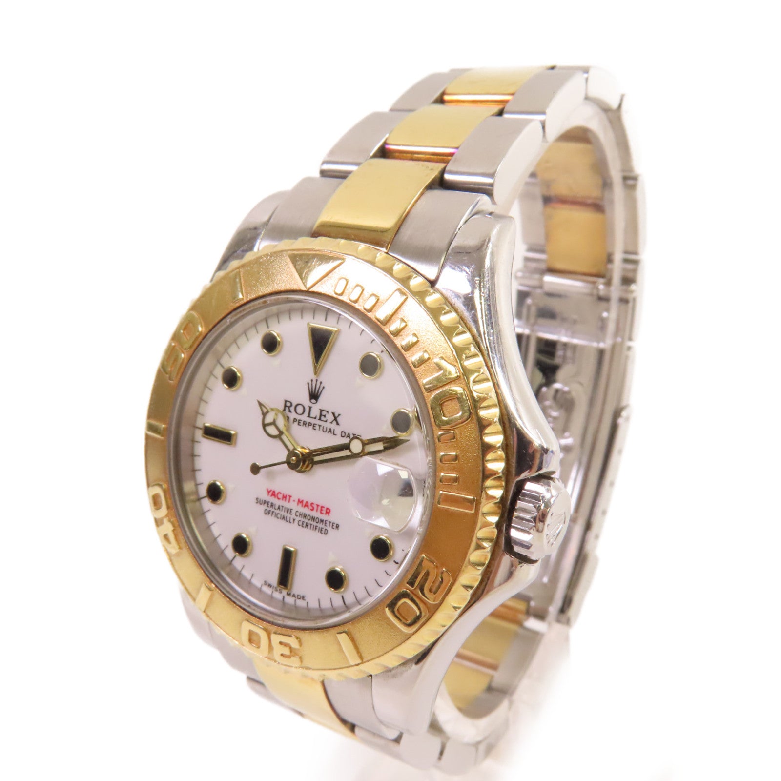 ROLEX Yacht Master 35mm Watch不鏽鋼/18K黃金自動機芯手錶白色