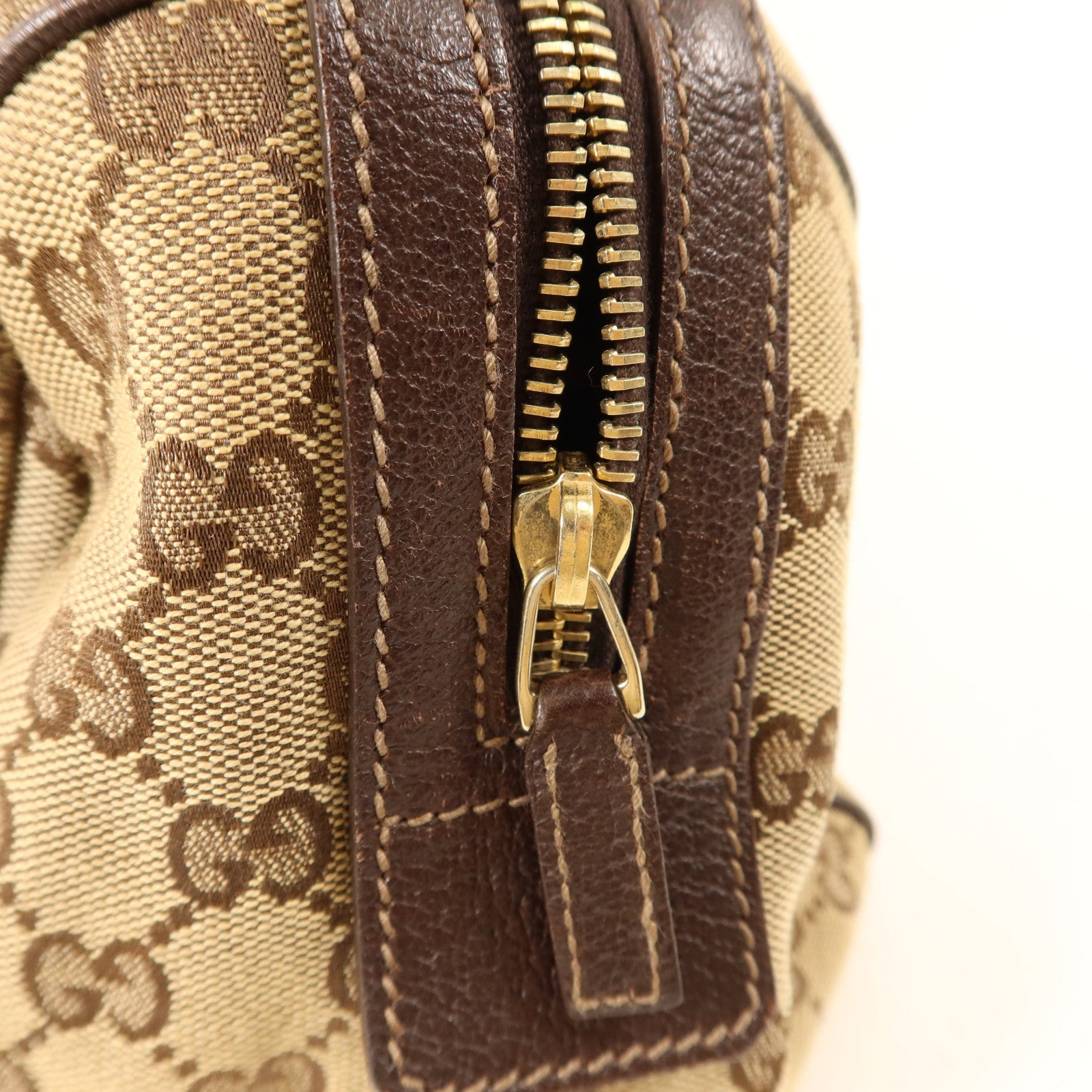 GUCCI 帆布Abbey Pocket Handbag金扣手挽袋