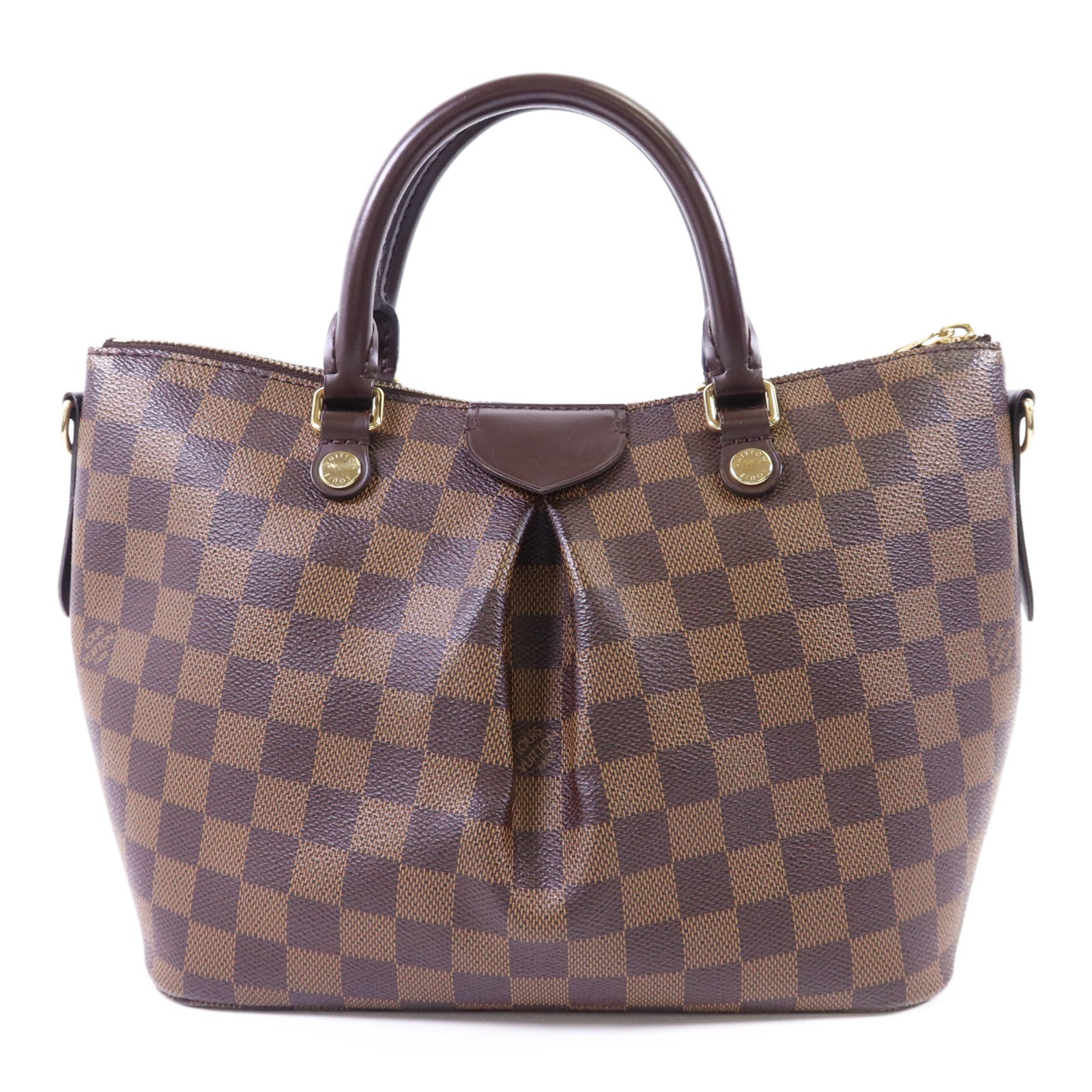 LOUIS VUITTON Damier Siena PM金扣手挽肩背兩用袋
