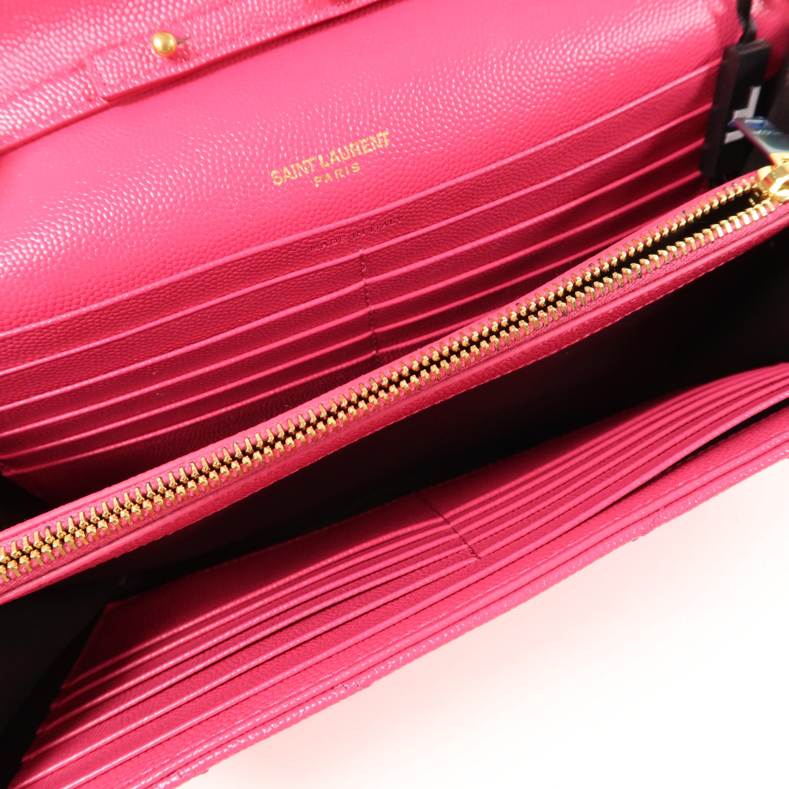 SAINT LAURENT 牛皮皮革Shoulder Bag金扣鏈帶肩背袋粉紅色