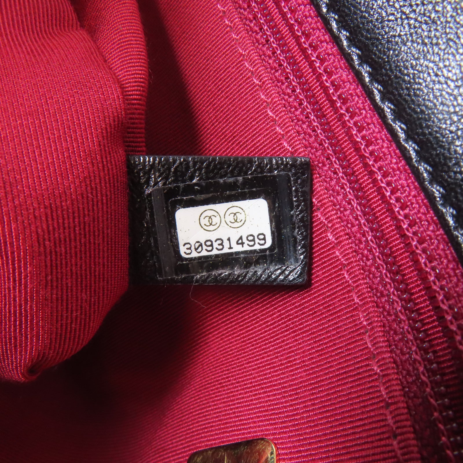 CHANEL 菱格牛皮皮革Chain Shoulder金扣/銀扣手挽肩背兩用袋黑色
