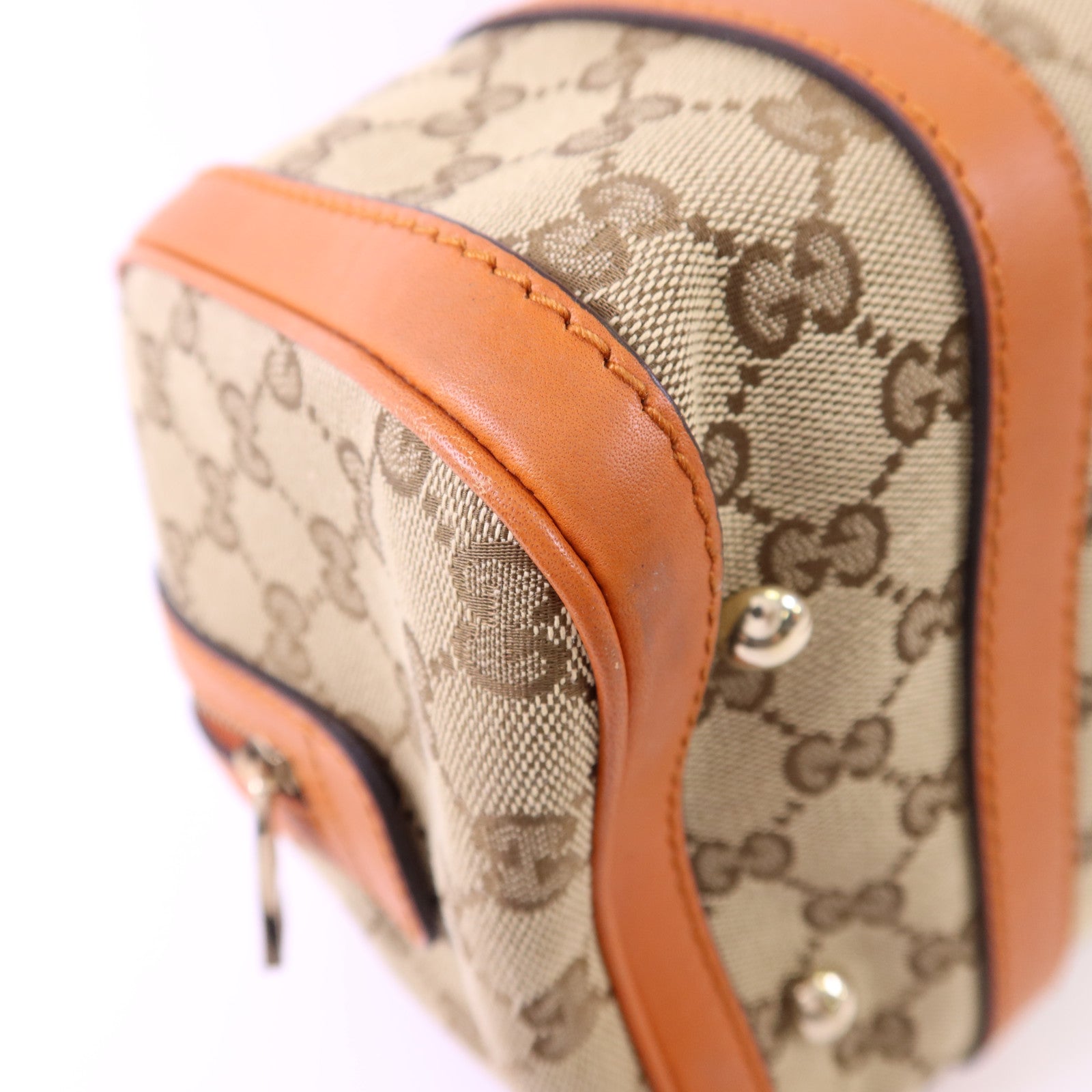 GUCCI 帆布2 Way Boston Bag金扣手挽肩背兩用袋