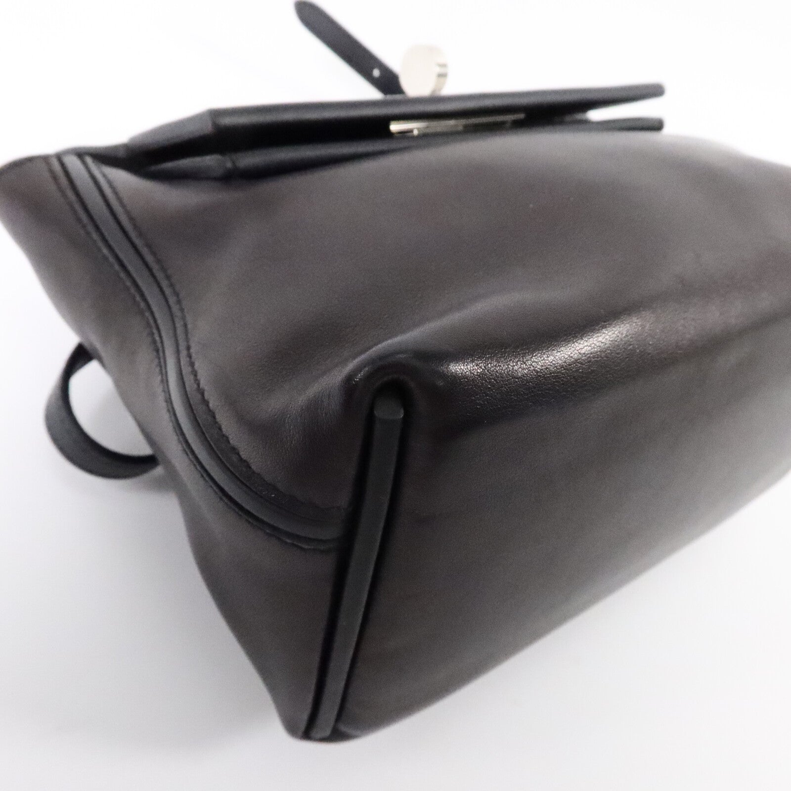 HERMES Volupto皮革24/24 Mini手挽肩背兩用袋Noir
