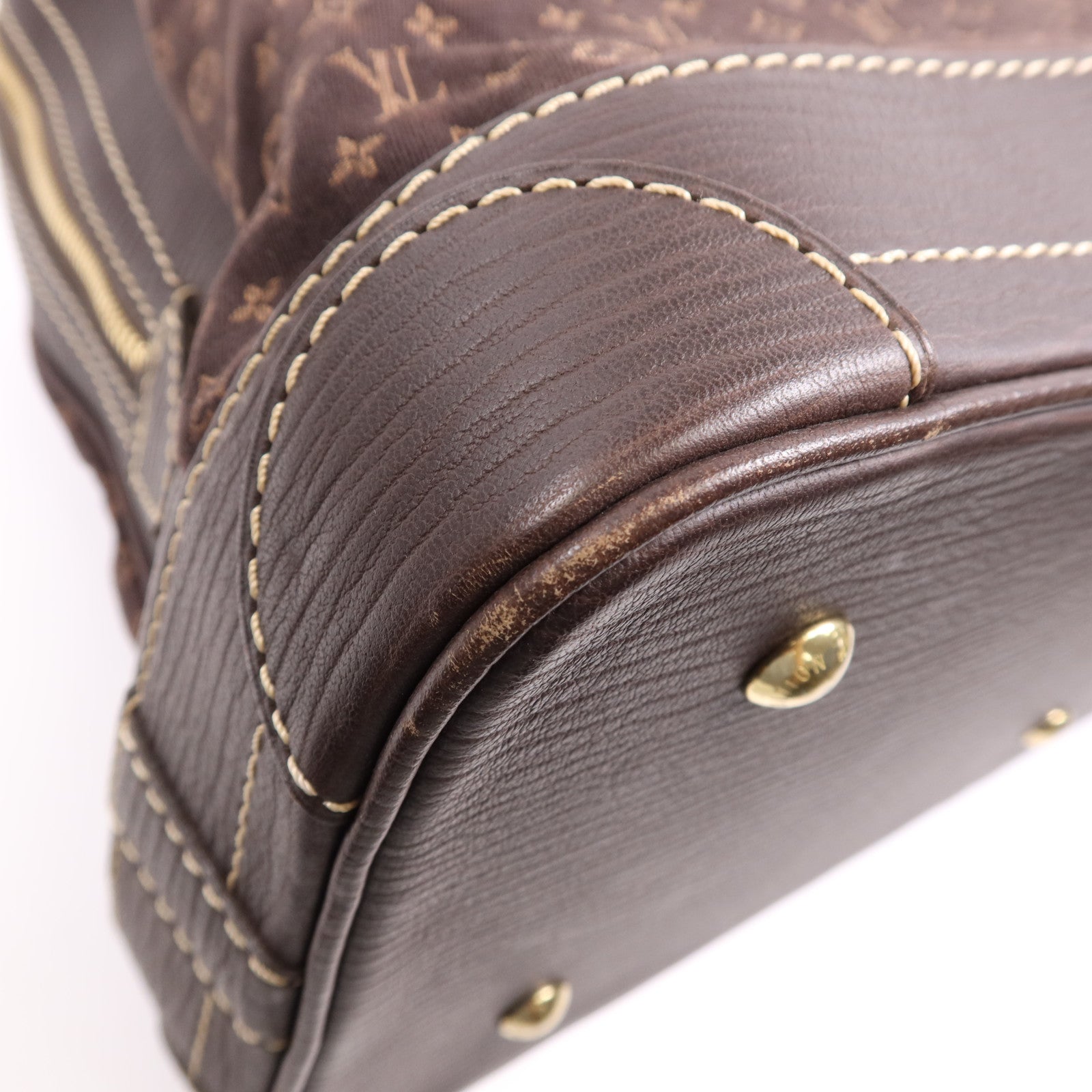 LOUIS VUITTON Monogram Mini Lin Isfahan 金扣手挽袋