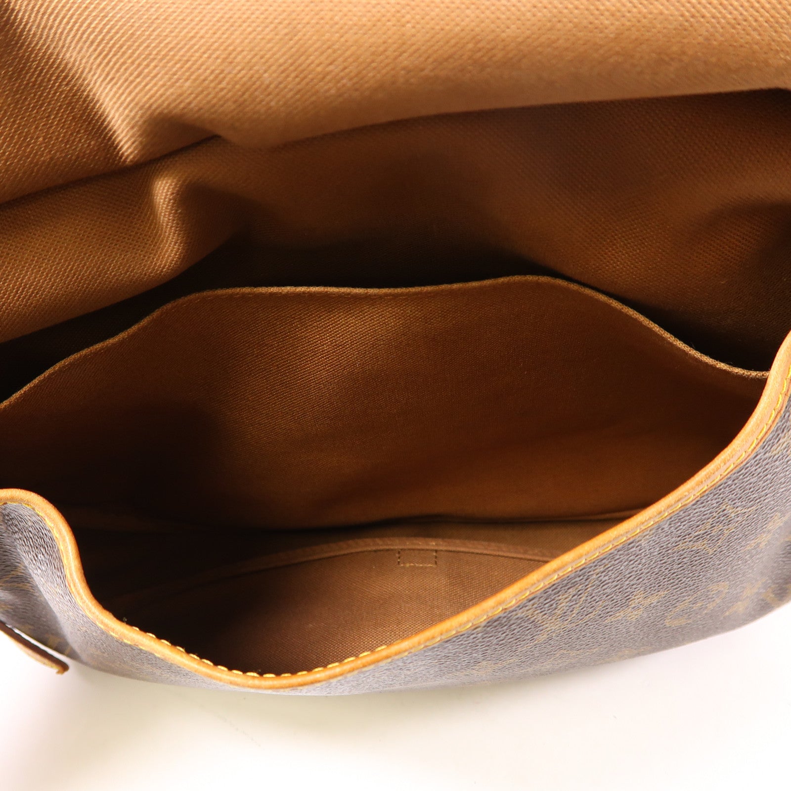 LOUIS VUITTON Monogram Saumur 30金扣肩背袋棕色