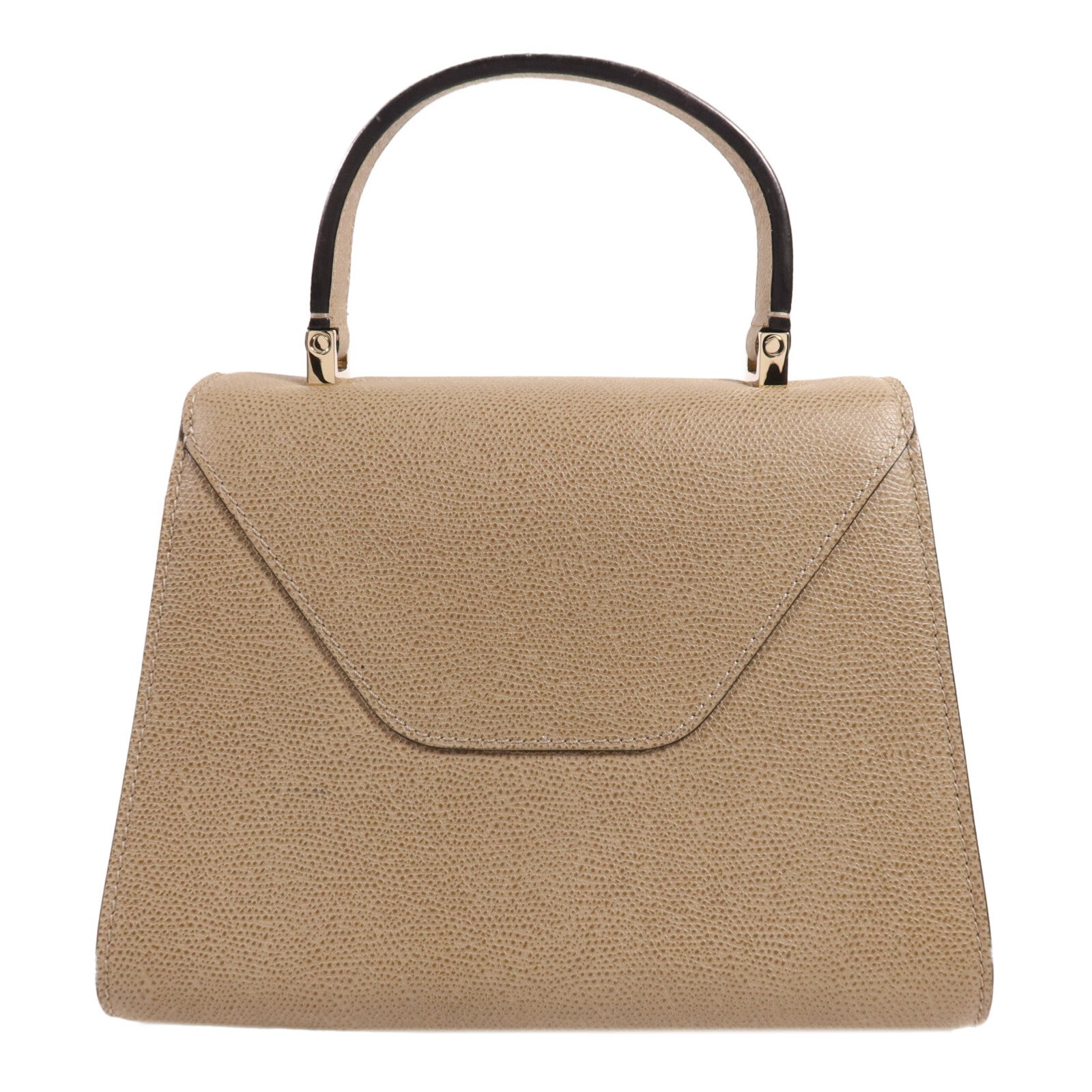 SELECTION 牛皮皮革Valextra Iside Top Handle Mini Bag金扣手挽肩背兩用袋