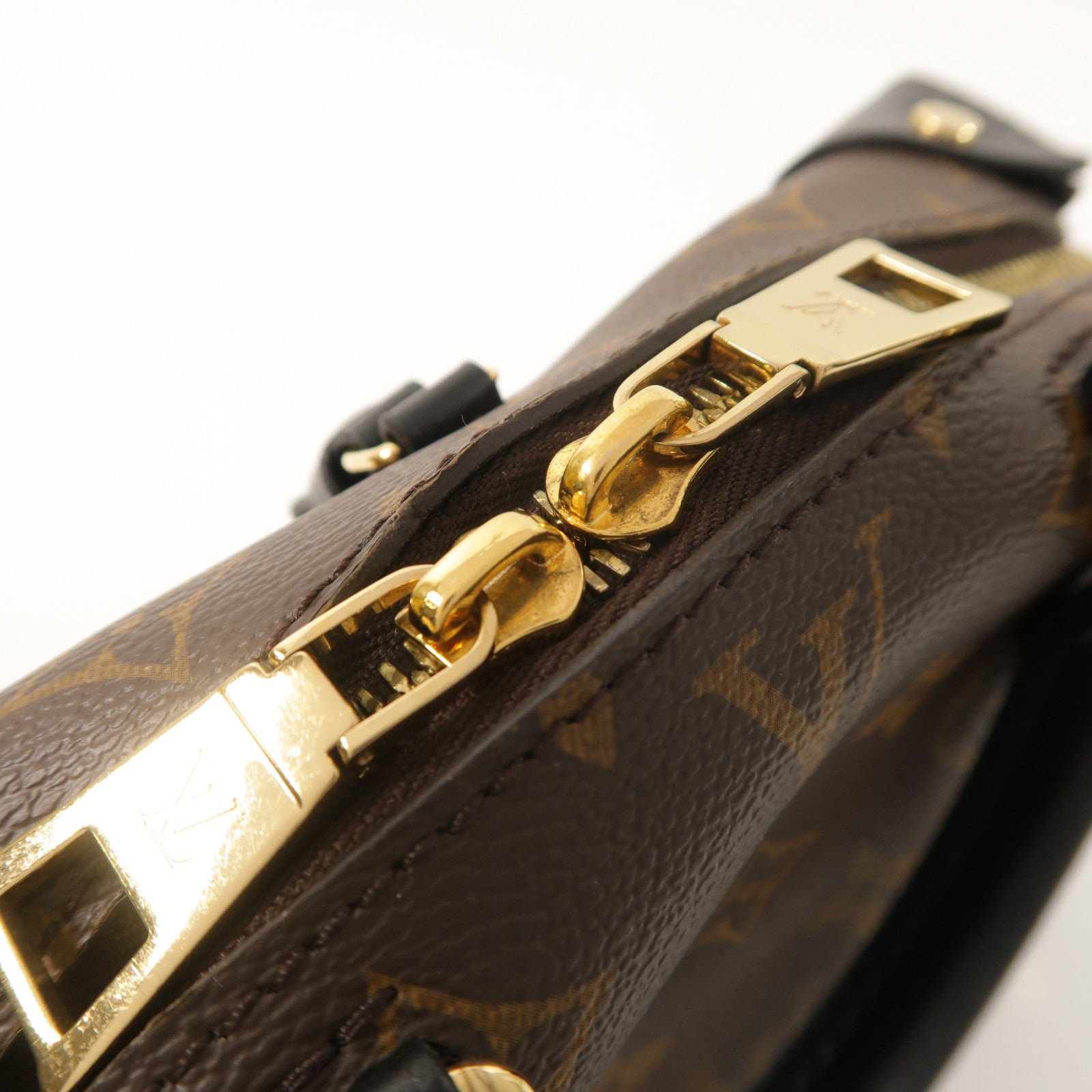LOUIS VUITTON Monogram Petite Malle Souple金扣手挽肩背兩用袋