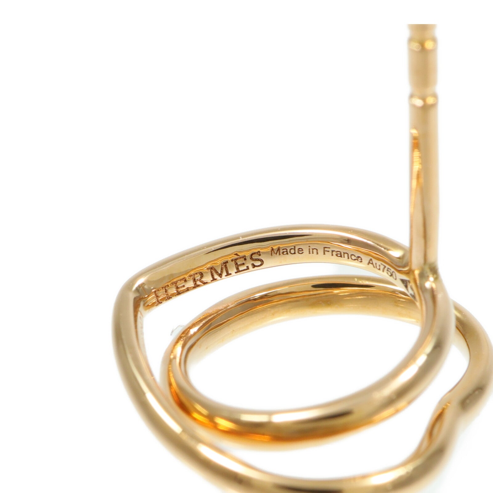 HERMES 18K玫瑰金Vertige Coeur Earrings Very Small耳環