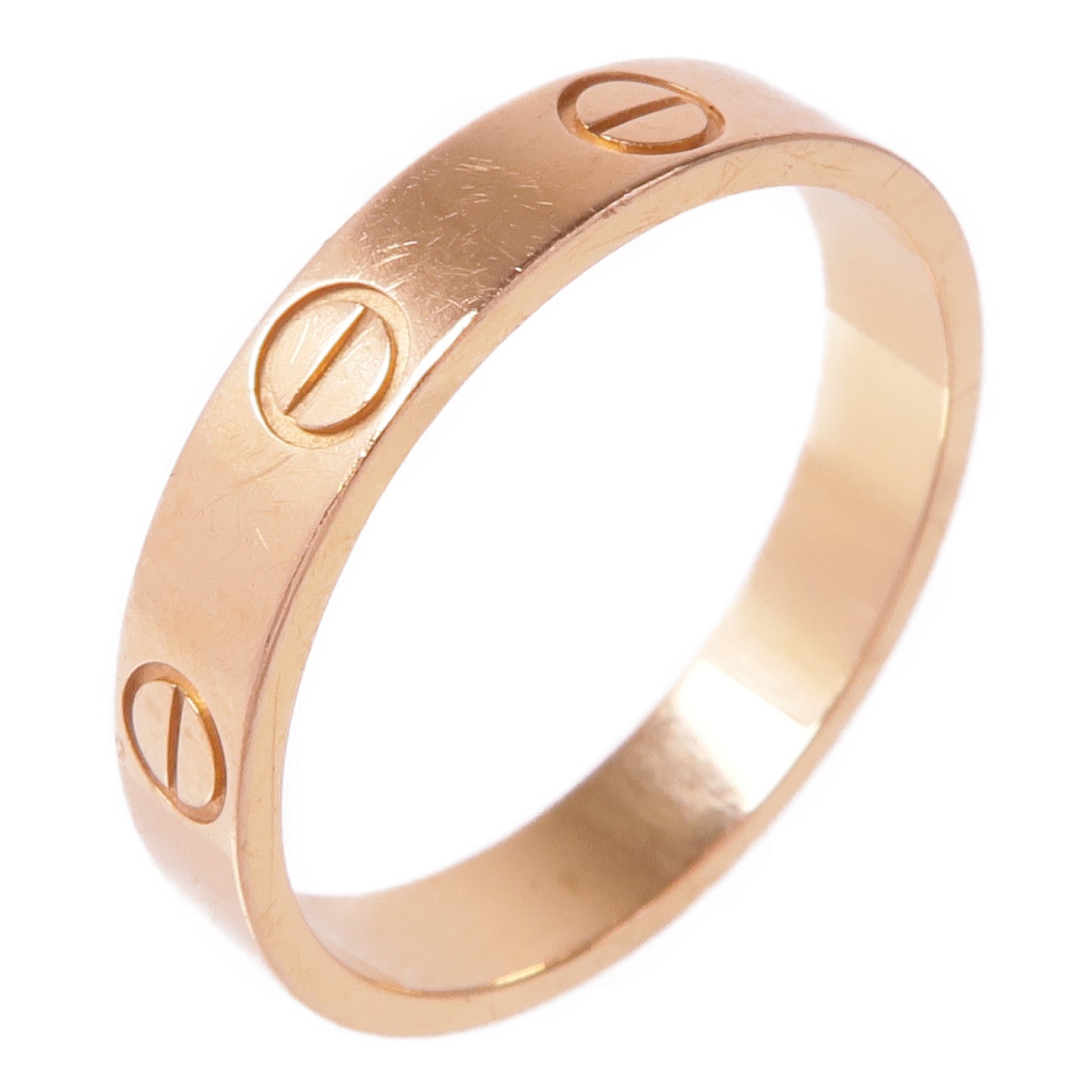 CARTIER 18K玫瑰金Mini Love Ring戒指Cartier#53/US#6.5