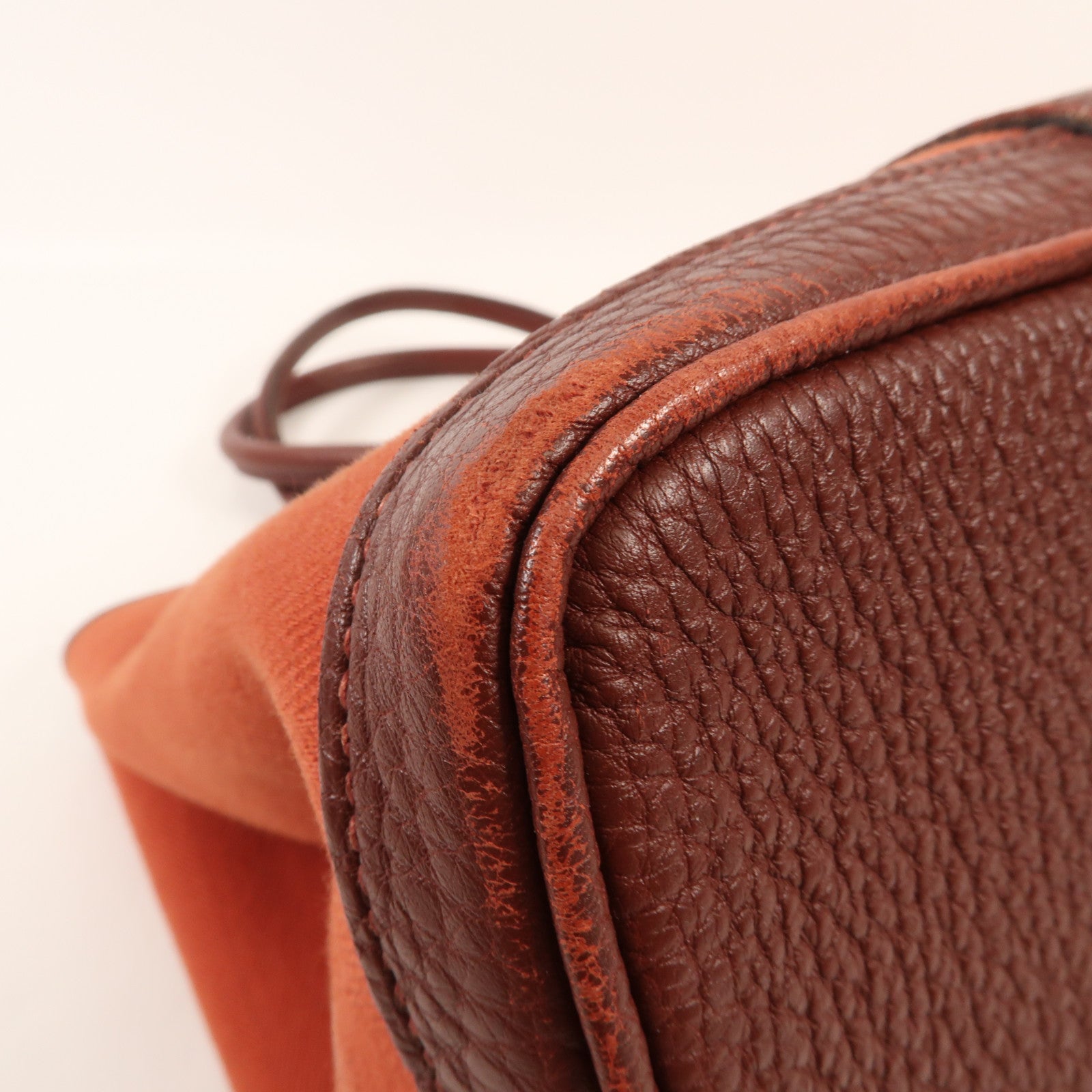 HERMES 帆布Garden Party PM銀扣手挽袋Cuivre