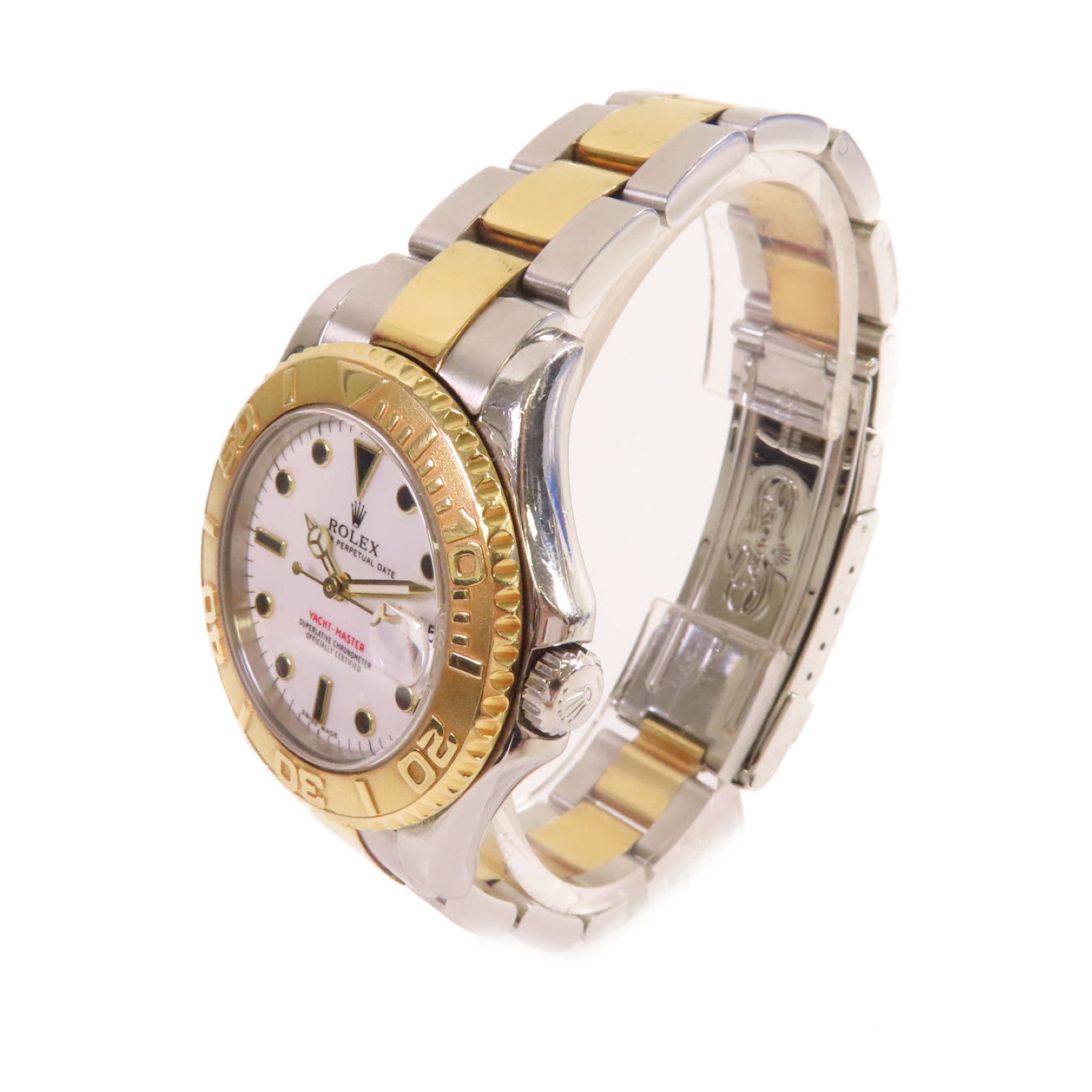 ROLEX Yacht Master 35mm Watch不鏽鋼/18K黃金自動機芯手錶白色