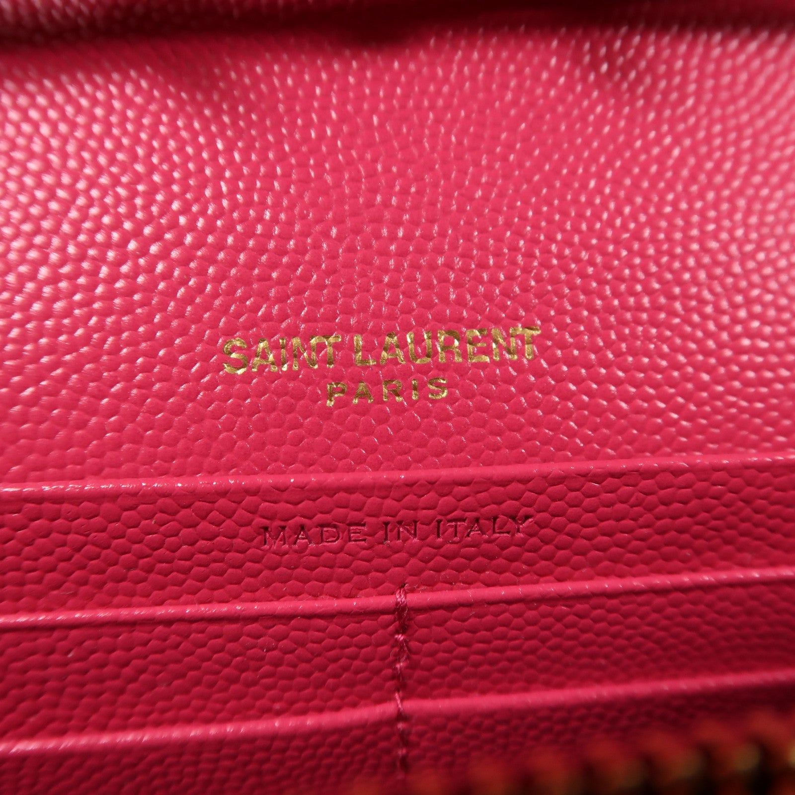 SAINT LAURENT 牛皮皮革Shoulder Bag金扣鏈帶肩背袋粉紅色