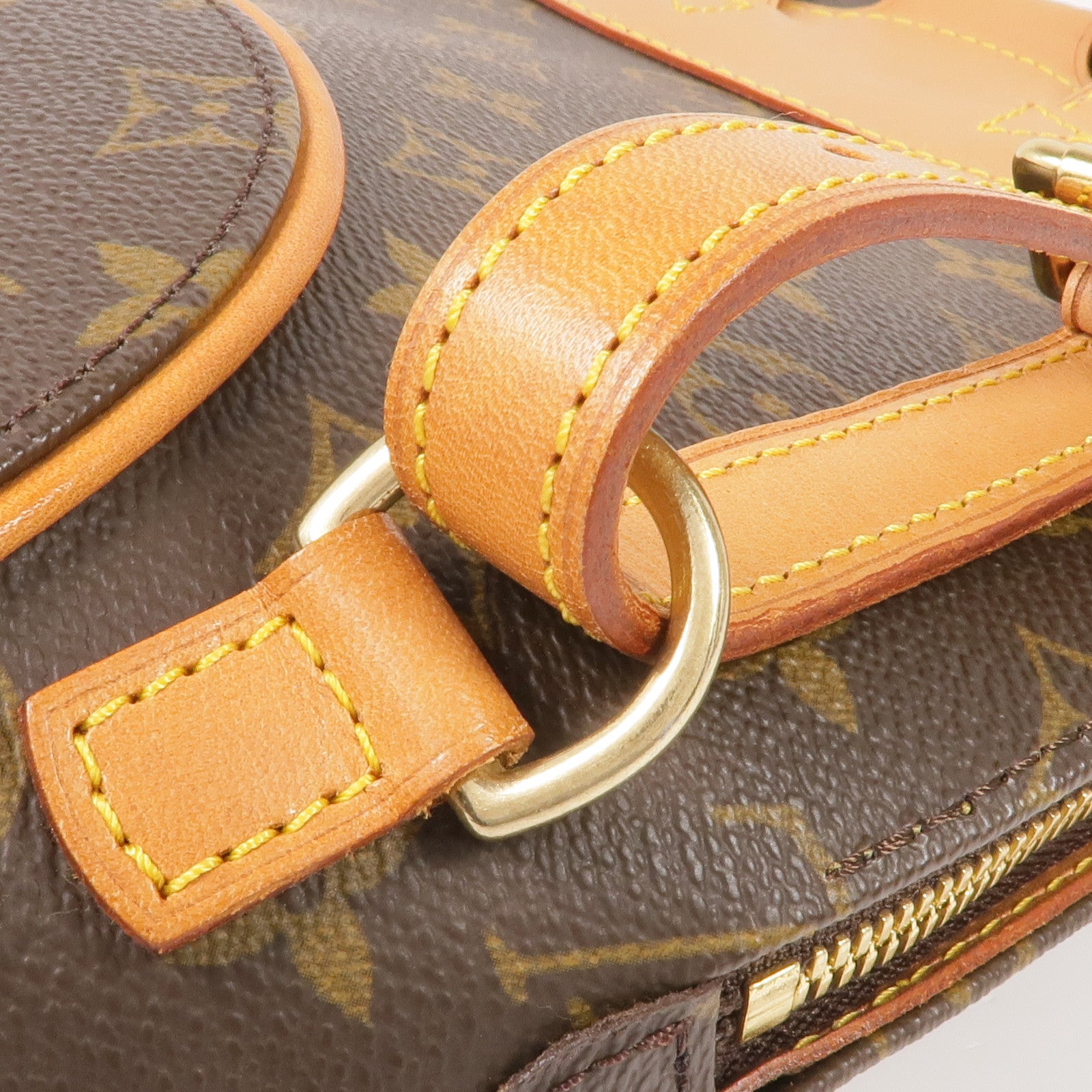 LOUIS VUITTON Monogram Ellipse Sac A Dos Backpack金扣背包棕色