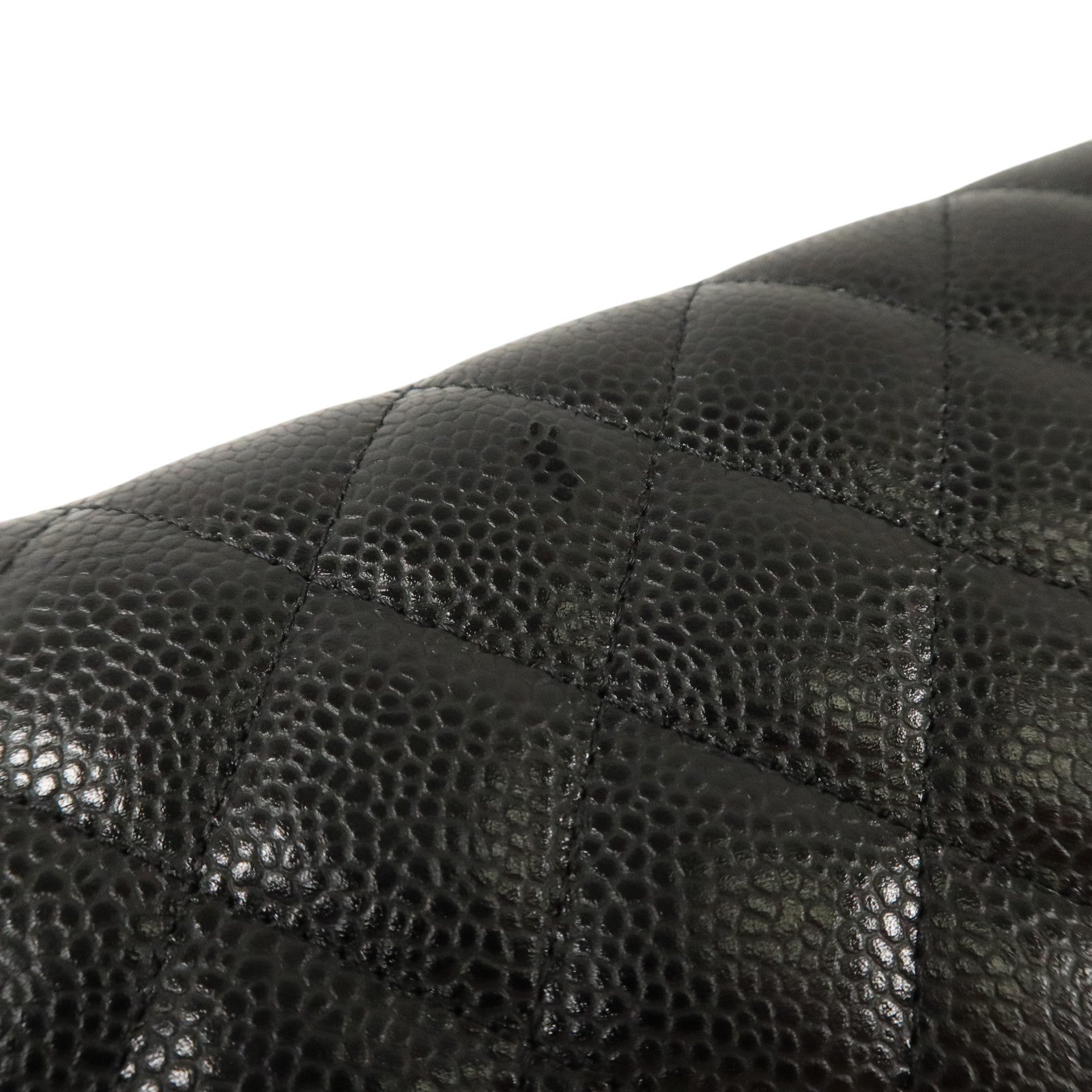 CHANEL 牛皮皮革Classic Long Flap Wallet銀扣長錢包