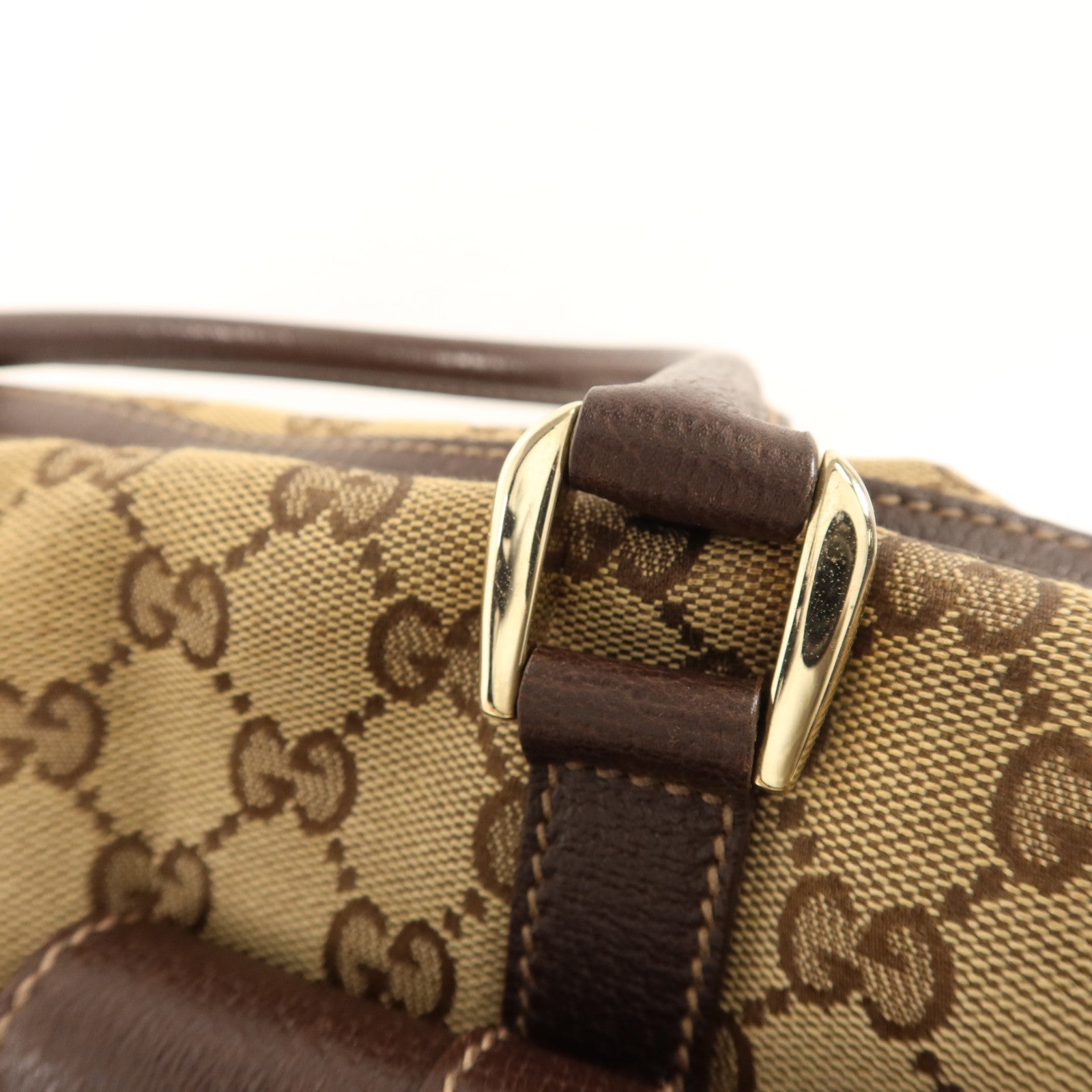 GUCCI 帆布Abbey Pocket Handbag金扣手挽袋