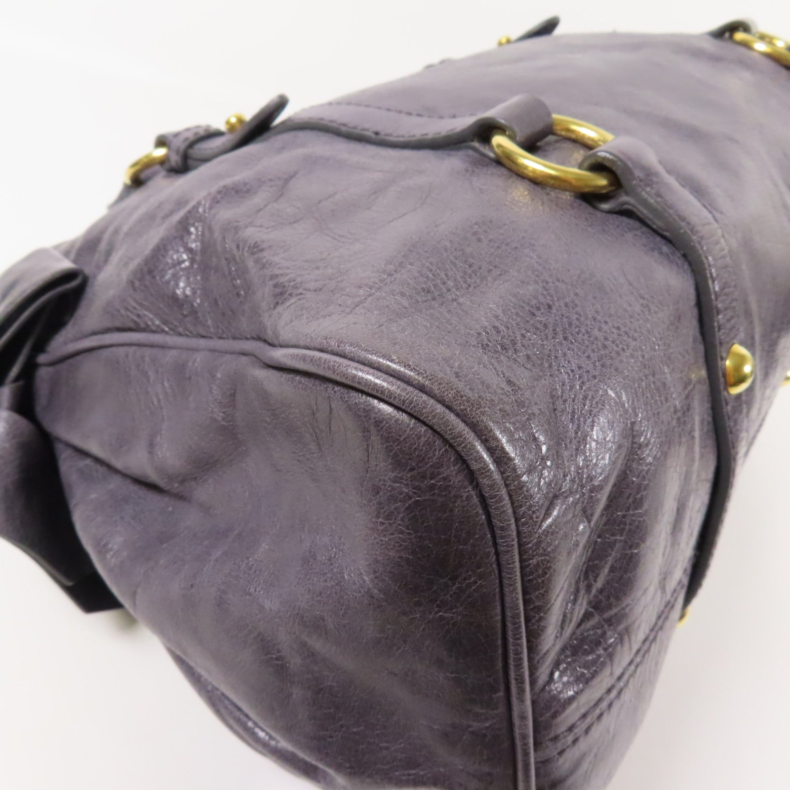 Miu Miu 牛皮皮革Shoulder Bag金扣肩背袋