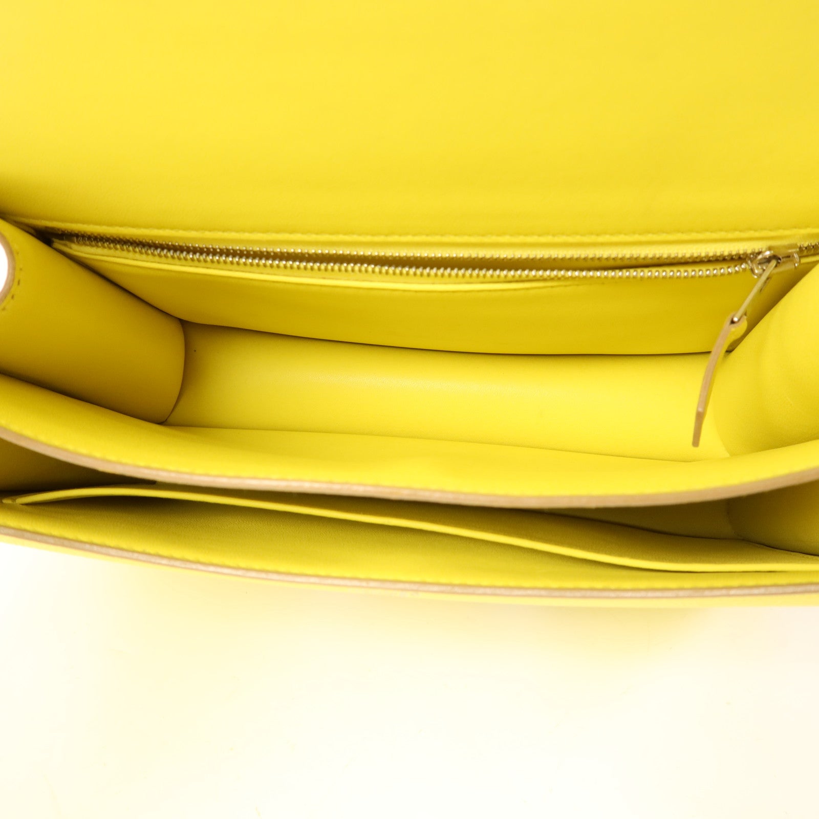 HERMES Epsom皮革Constance 24銀扣肩背袋Lime