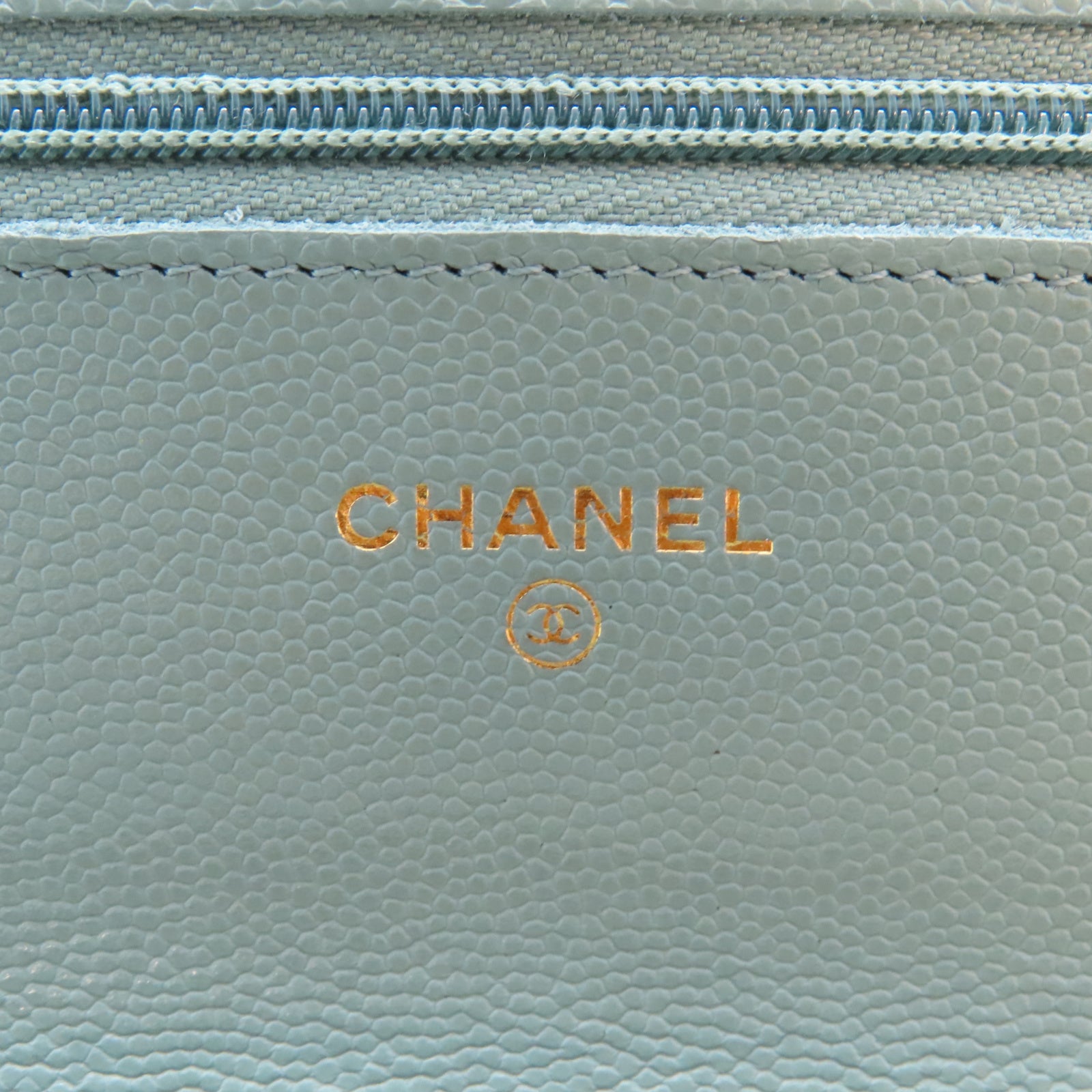 CHANEL 【激減優惠】菱格皮革WOC金扣鏈帶肩背袋綠色