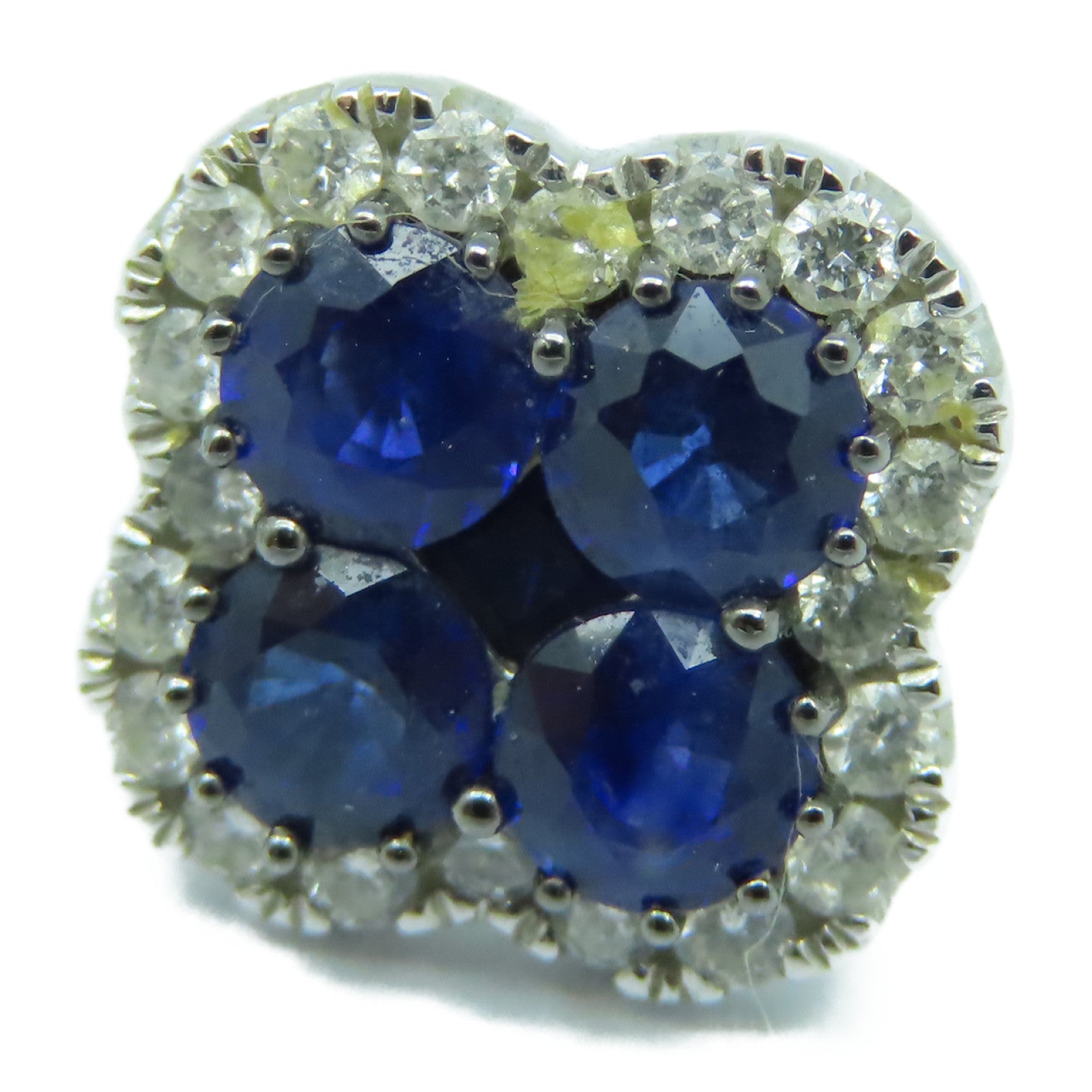 JEWELRY **【激減優惠】18K白金Diamond Earrings 2.65藍寶石/0.53ct鑽石耳環