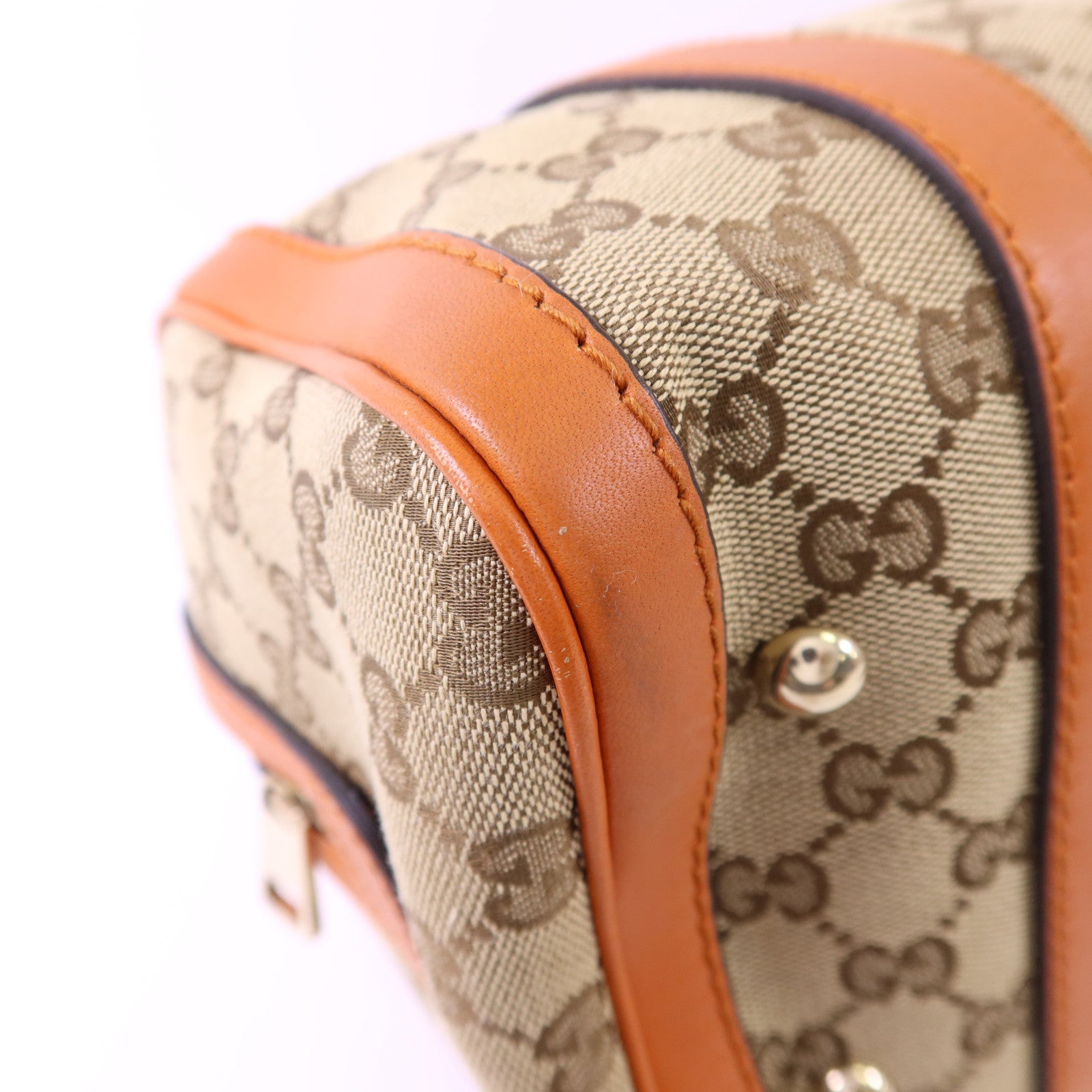 GUCCI 帆布2 Way Boston Bag金扣手挽肩背兩用袋