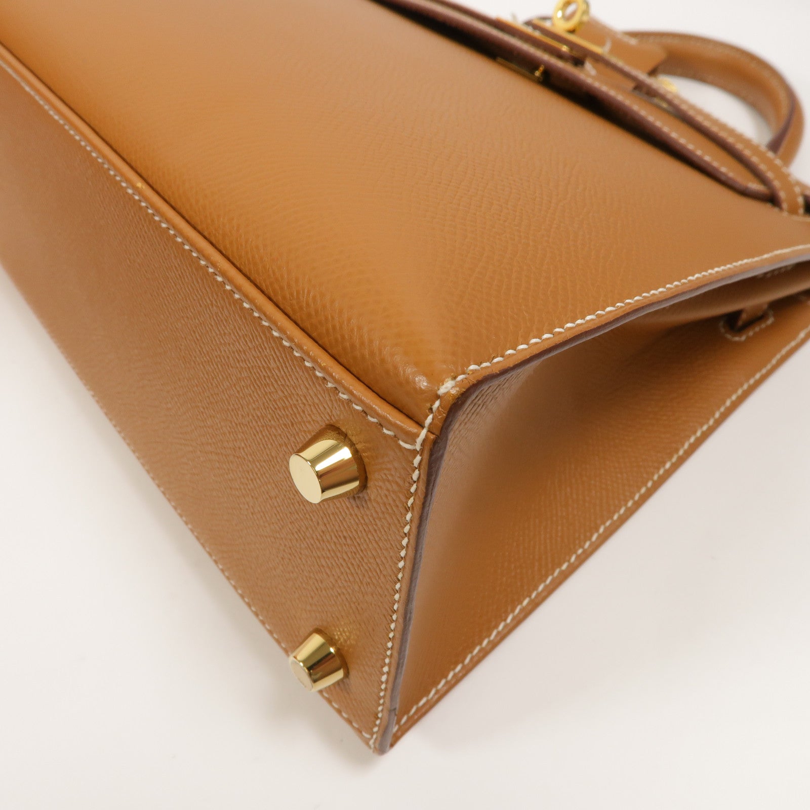 HERMES Epsom皮革Kelly 25手挽肩背兩用袋Gold