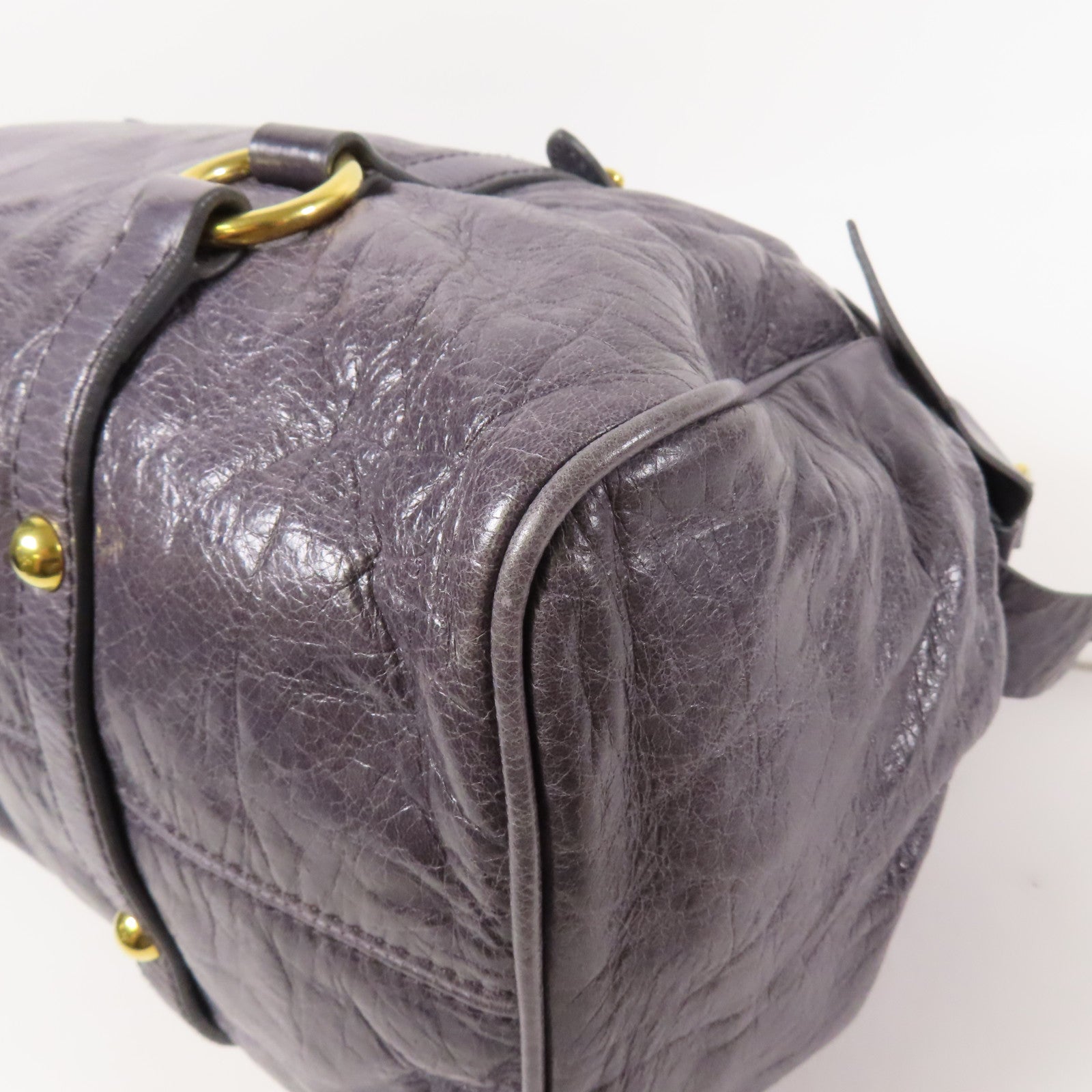 Miu Miu 牛皮皮革Shoulder Bag金扣肩背袋