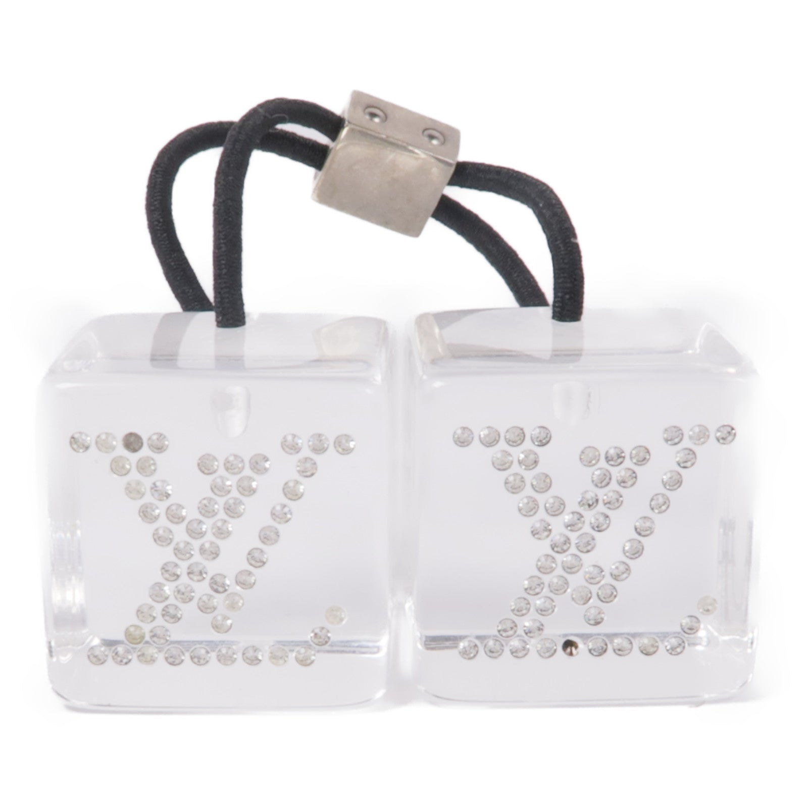 LOUIS VUITTON PVC Hair Cube銀扣髮圈