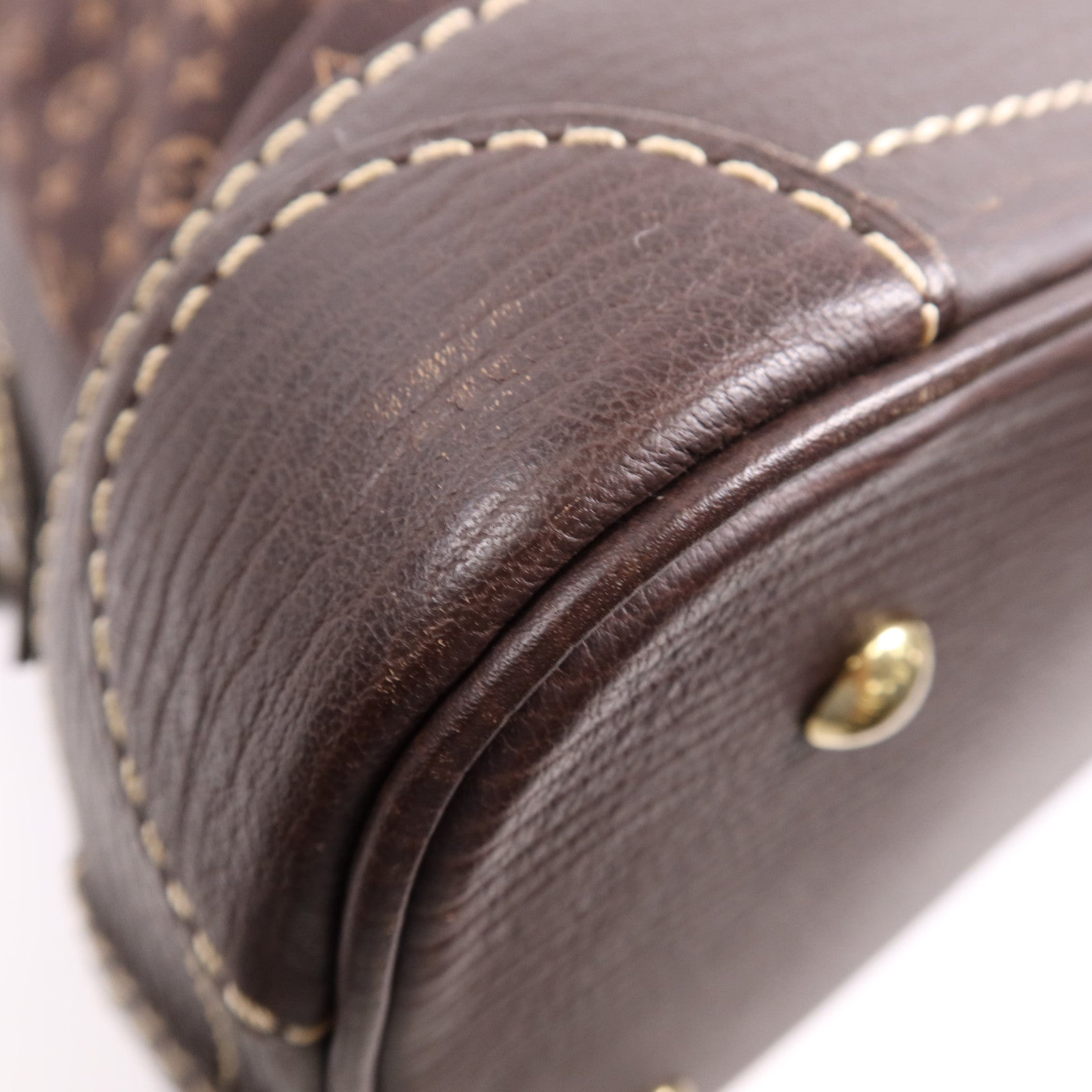 LOUIS VUITTON Monogram Mini Lin Isfahan 金扣手挽袋