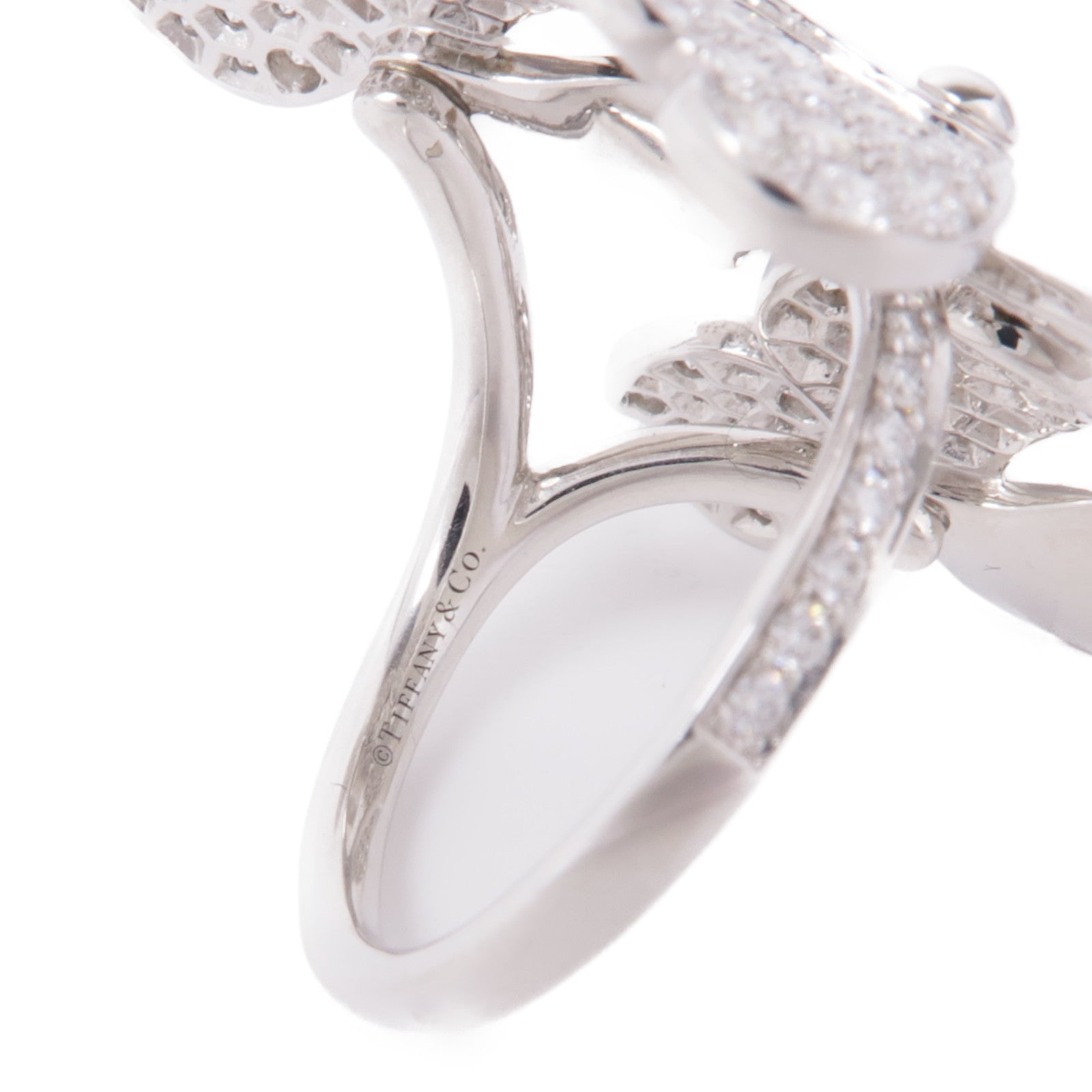 TIFFANY＆CO 【激減優惠】PT950鉑金Paper Flowers Diamond Ring鑽石戒指US#6