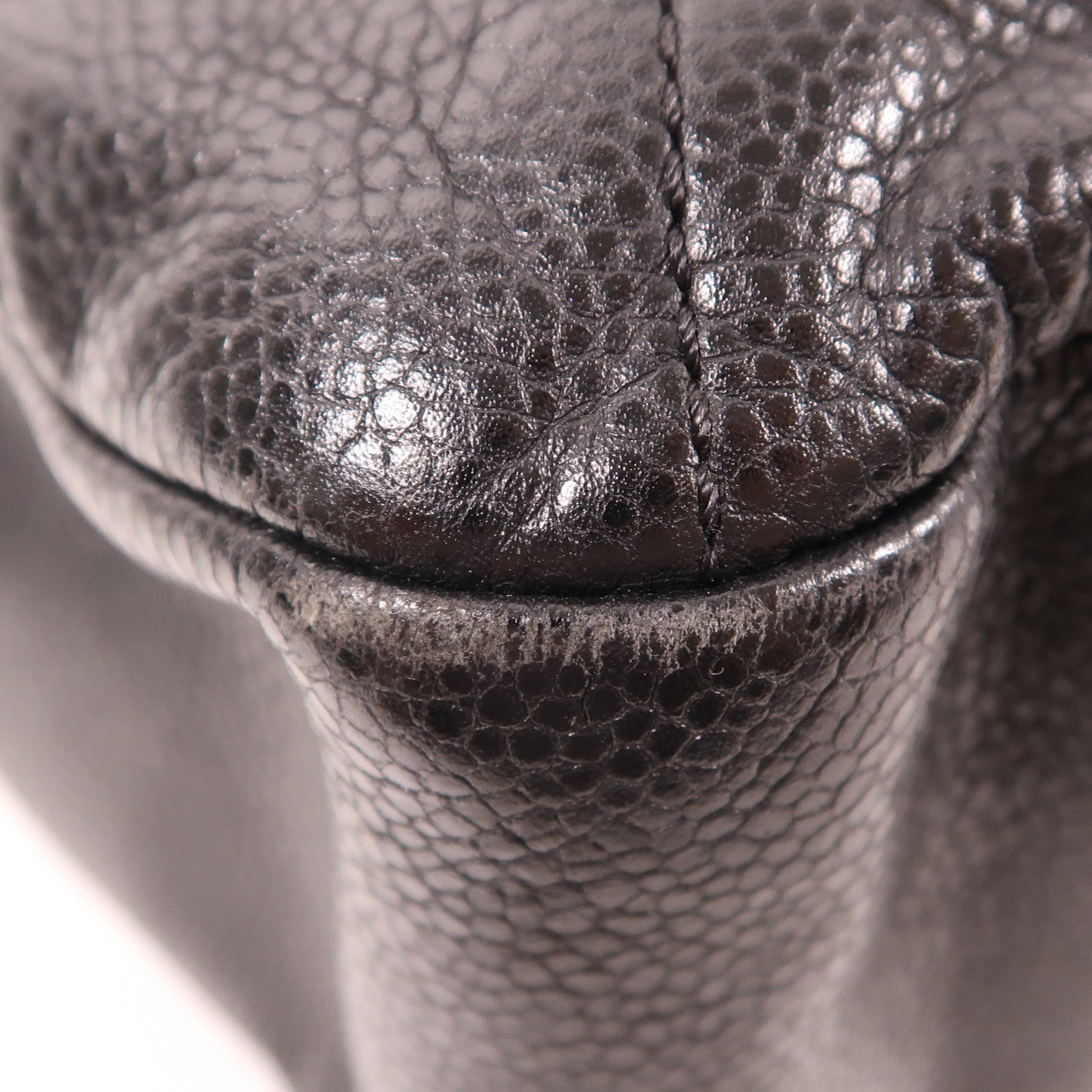 CHANEL 牛皮皮革Shoulder Bag銀扣鏈帶肩背袋