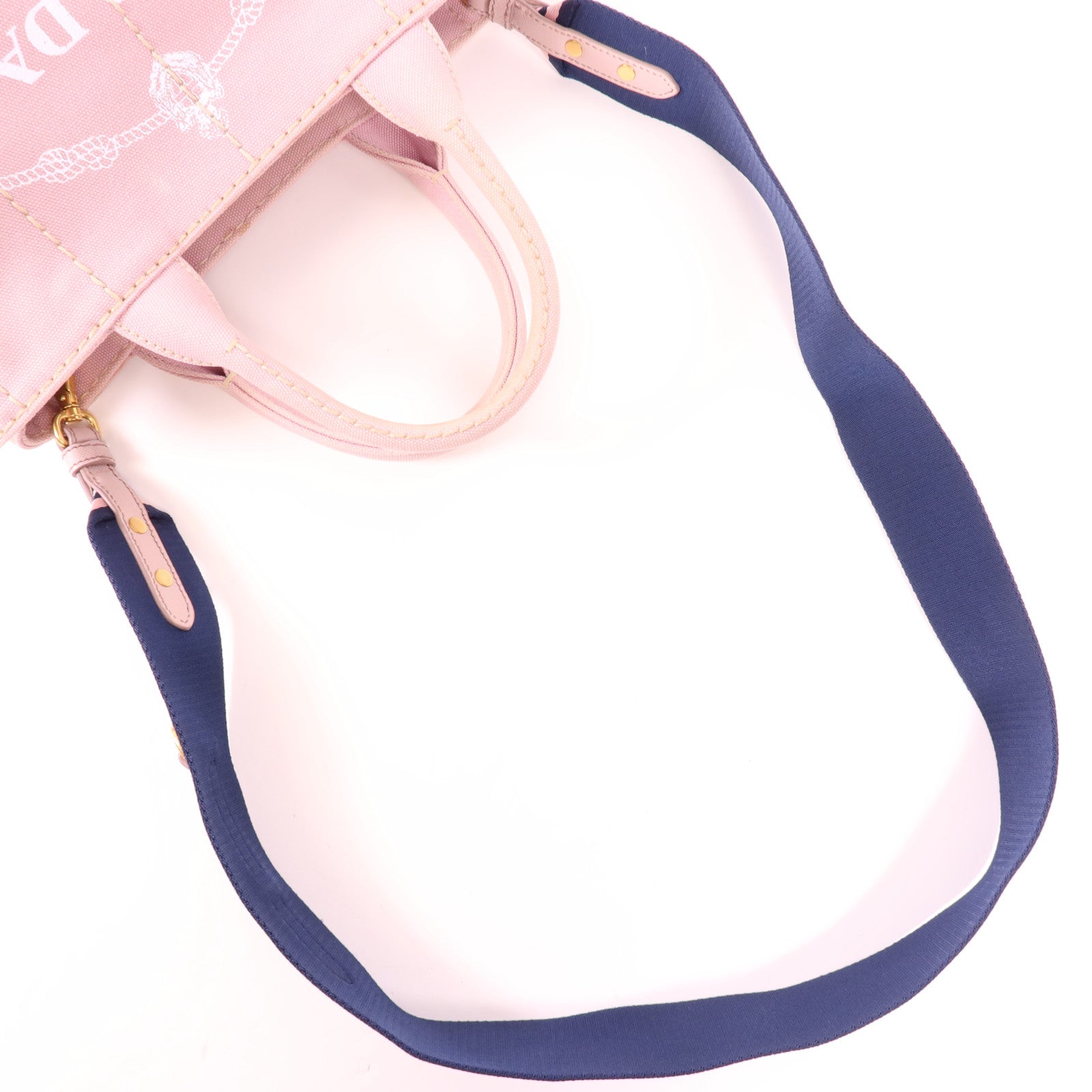 PRADA 帆布2 Way Shoulder Bag金扣手挽肩背兩用袋