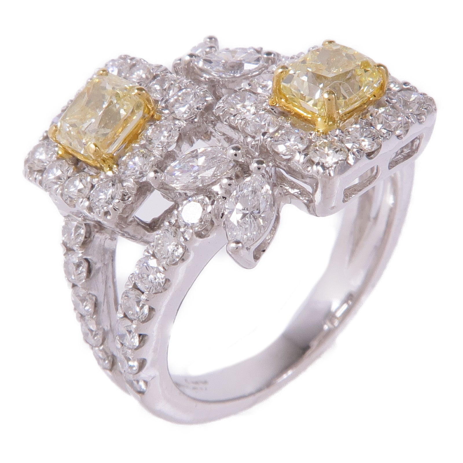 JEWELRY Diamond Ring 18K White Gold US #4.75