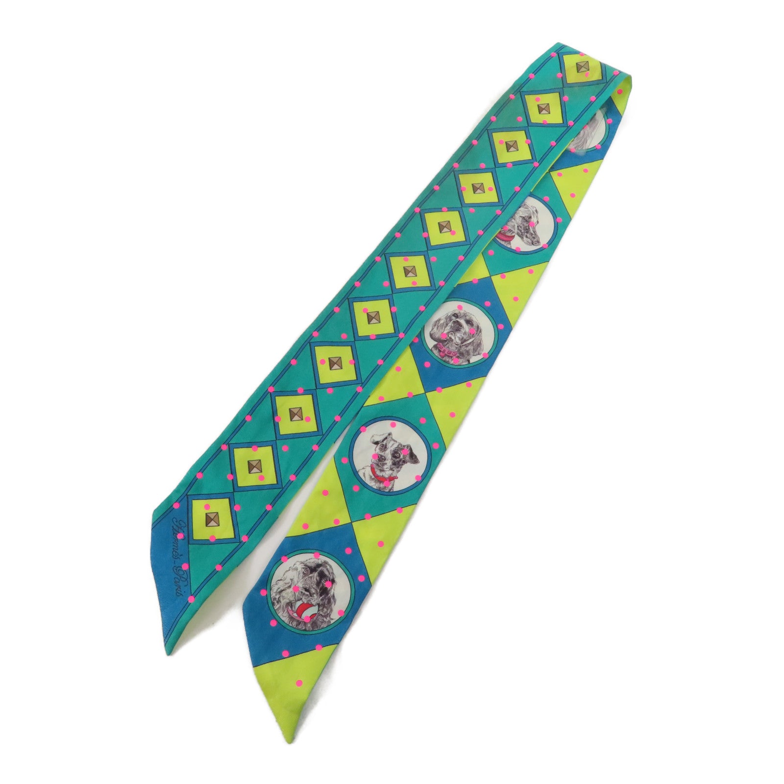 HERMES 絲質Twilly絲巾