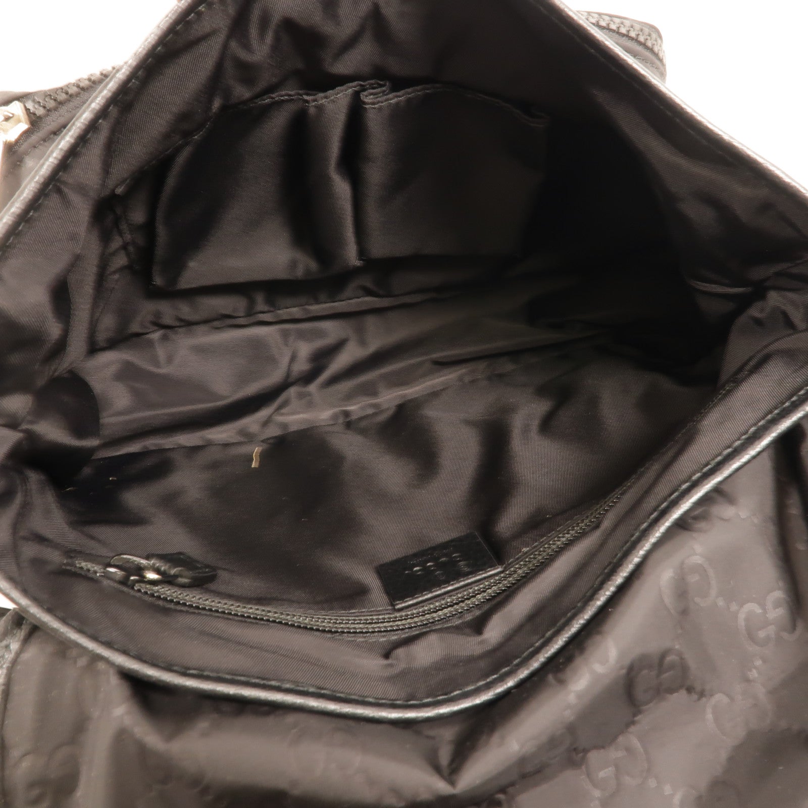 GUCCI 尼龍/牛皮皮革GG Nylon Messenger Bag肩背袋