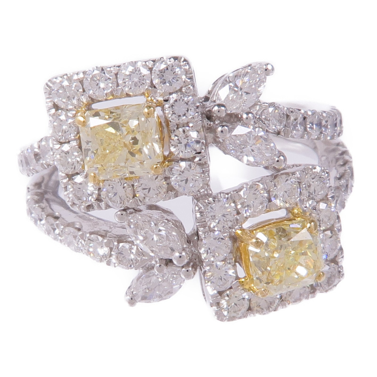 JEWELRY Diamond Ring 18K White Gold US #4.75
