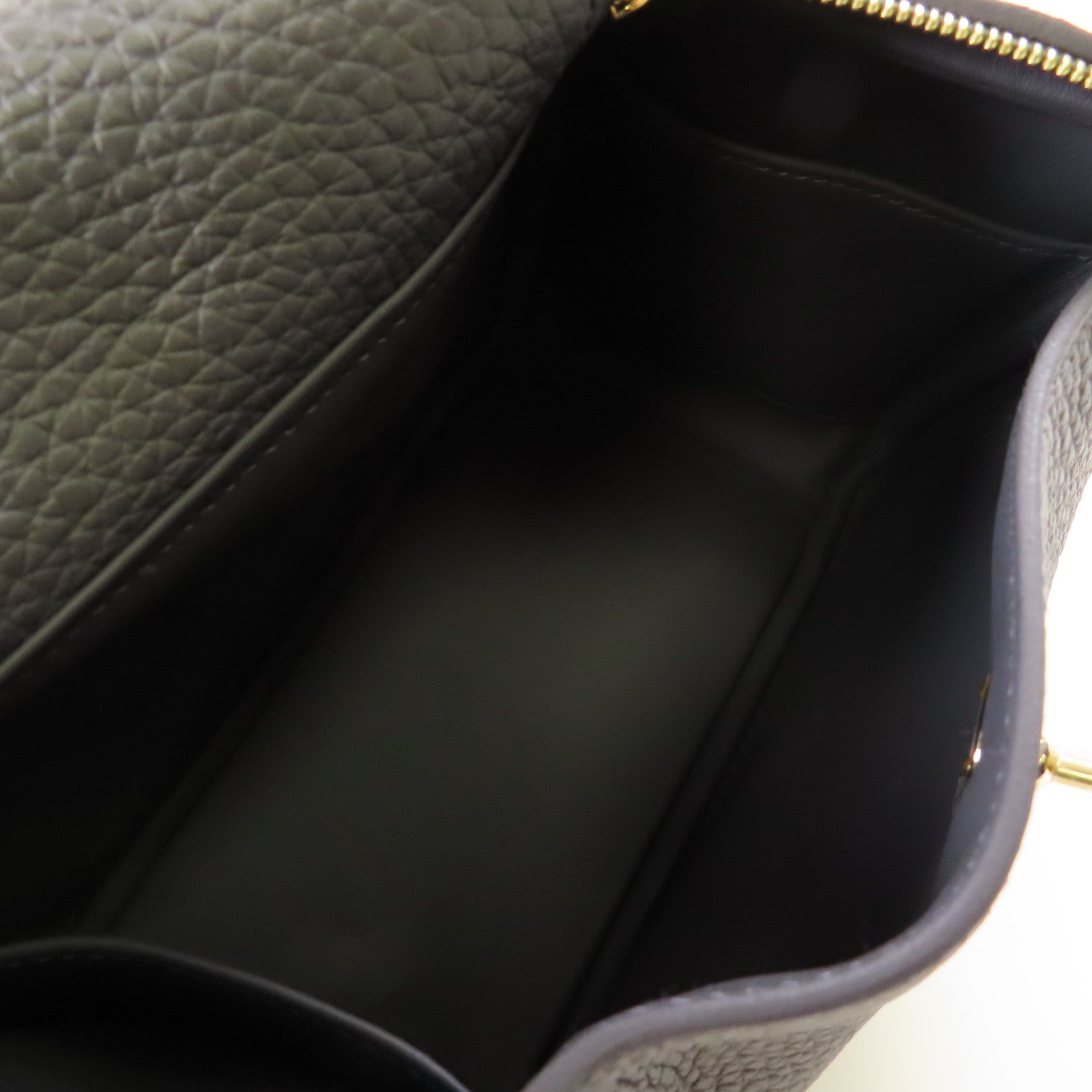 HERMES Clemence皮革Mini Lindy金扣手挽肩背兩用袋Ardoise