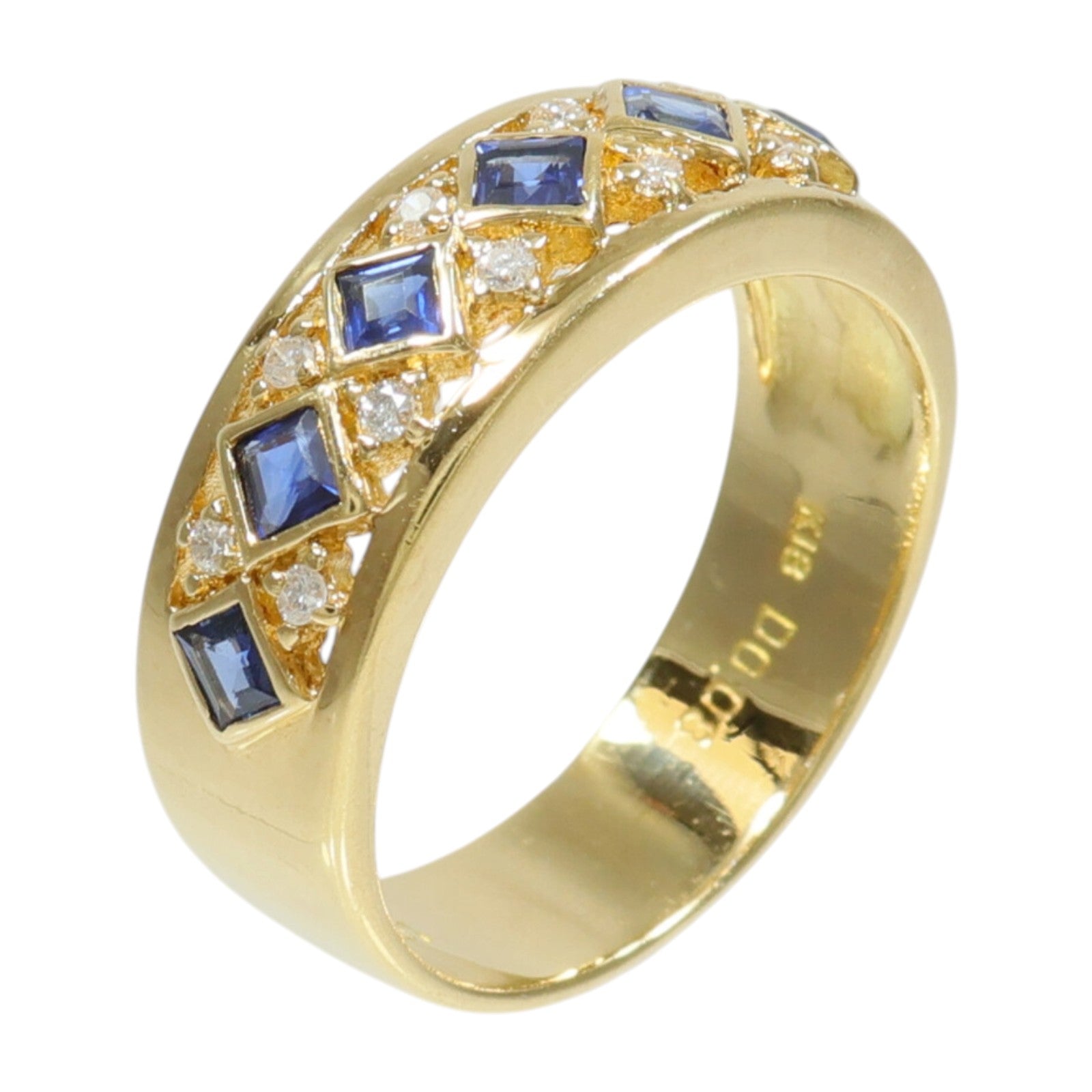 JEWELRY 18K黃金Sapphire Ring藍寶石/鑽石戒指