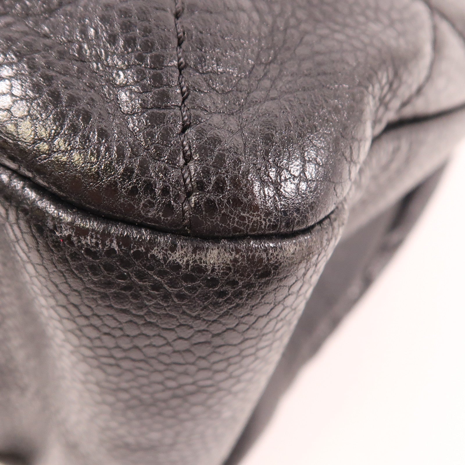 CHANEL 牛皮皮革Shoulder Bag銀扣鏈帶肩背袋