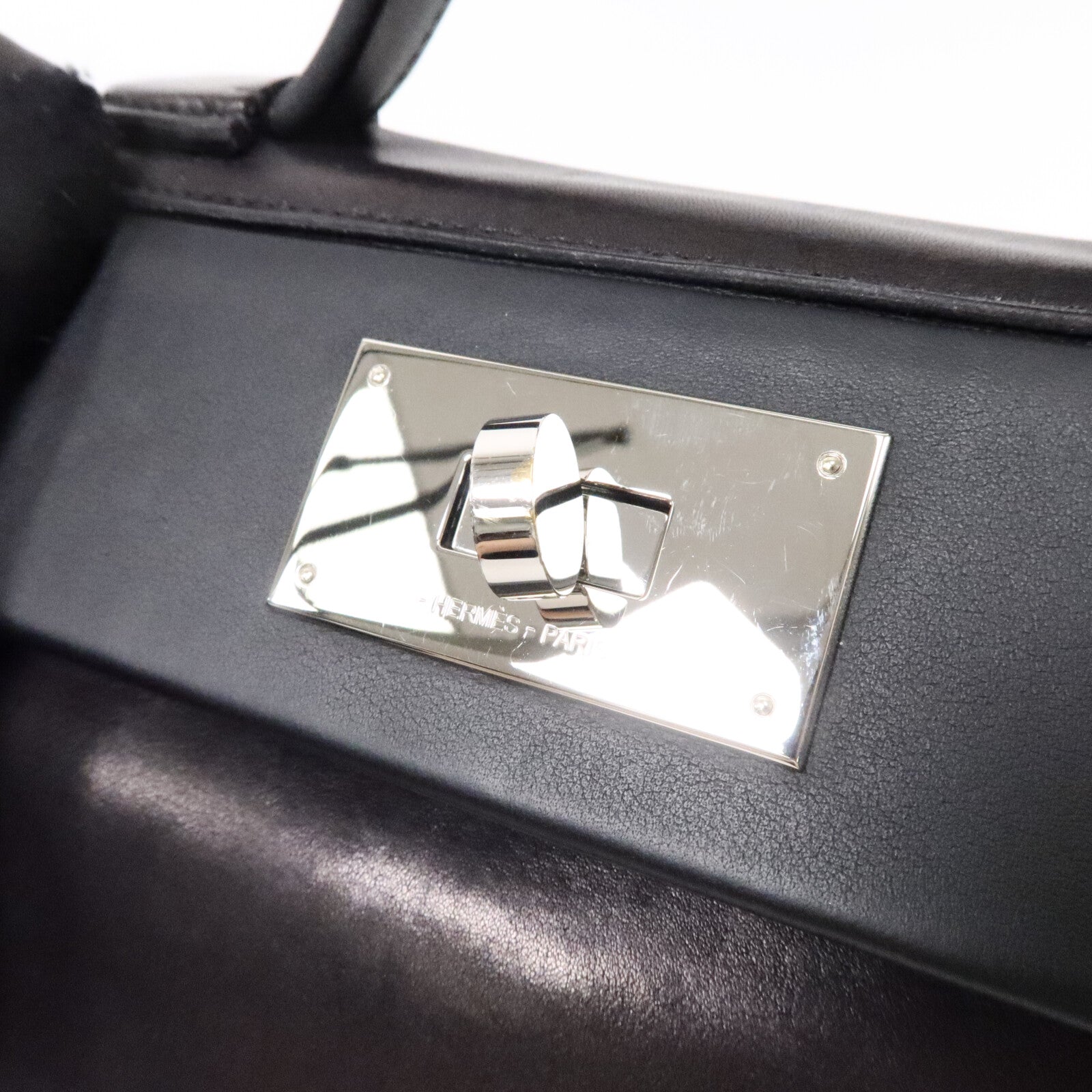 HERMES Volupto皮革24/24 Mini手挽肩背兩用袋Noir