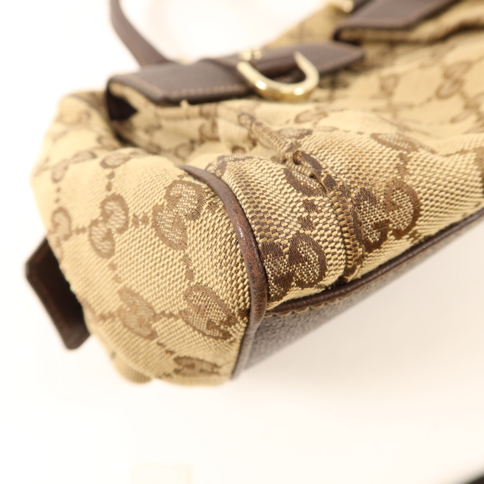 GUCCI 帆布Abbey Pocket Handbag金扣手挽袋